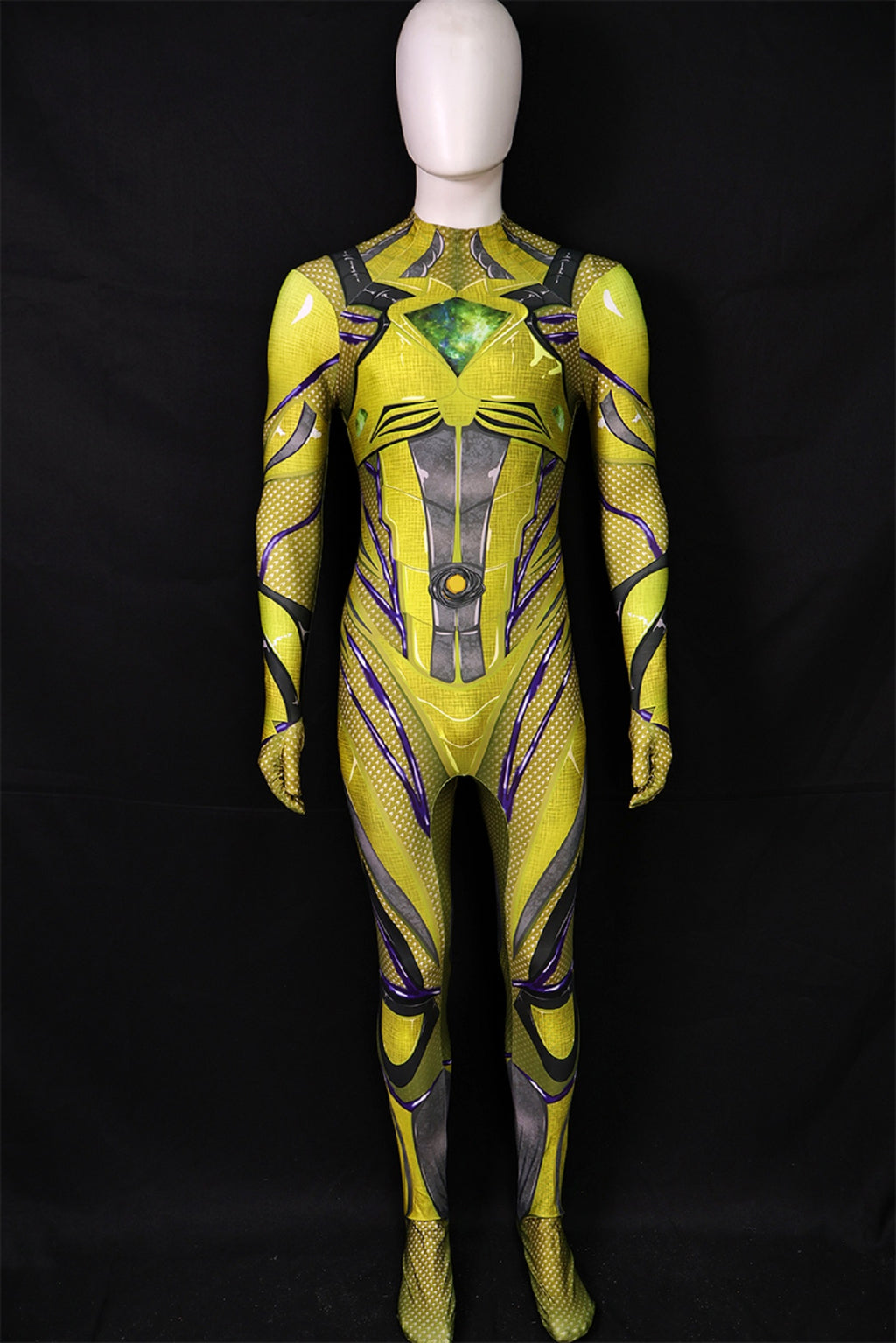 Commissioned Cosplay Bodysuit for Power Rangers 2017 YELLOW ARMORED Men - Unique Gear