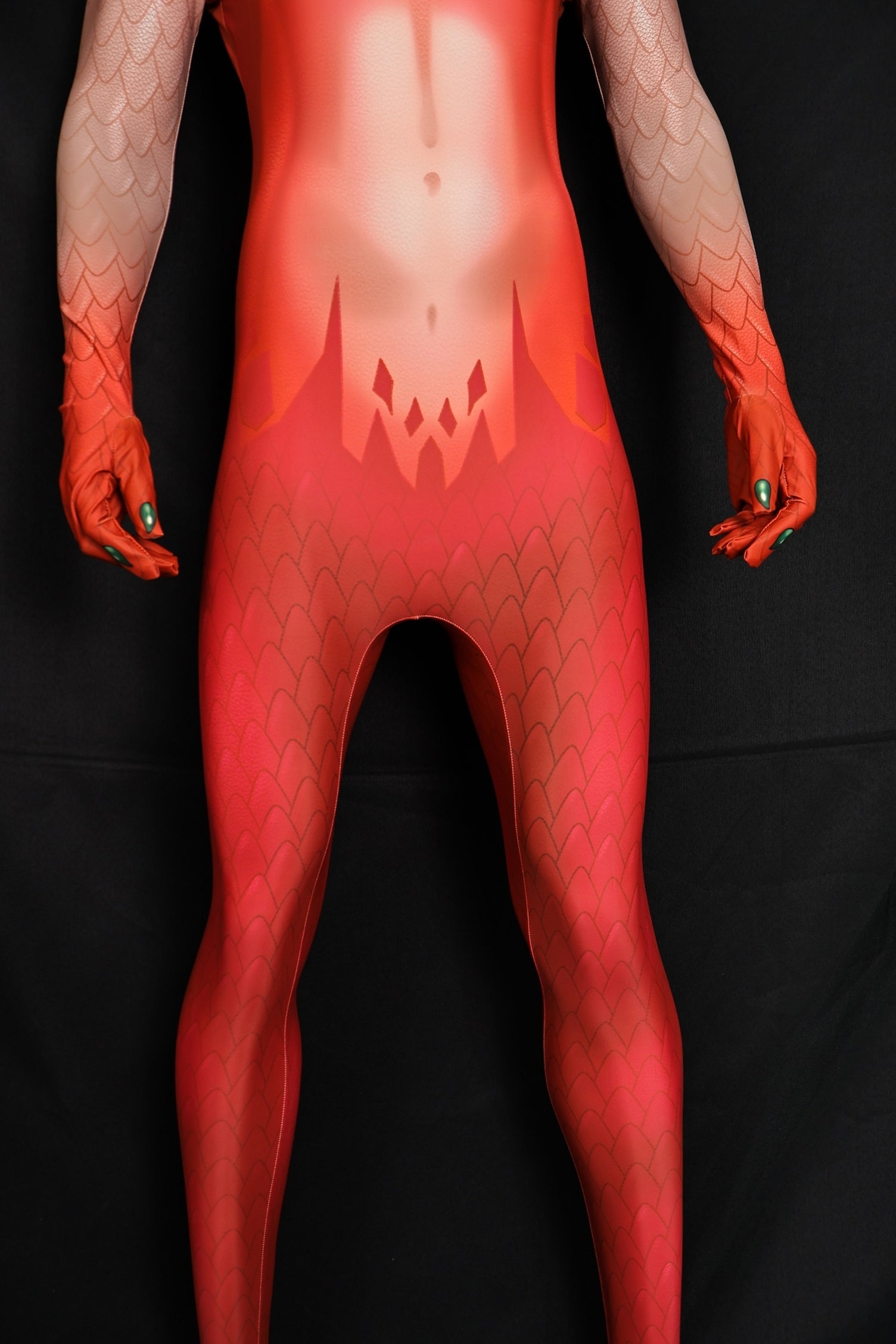 Female Cosplay Commission: Red Dragon Motif Bodysuit