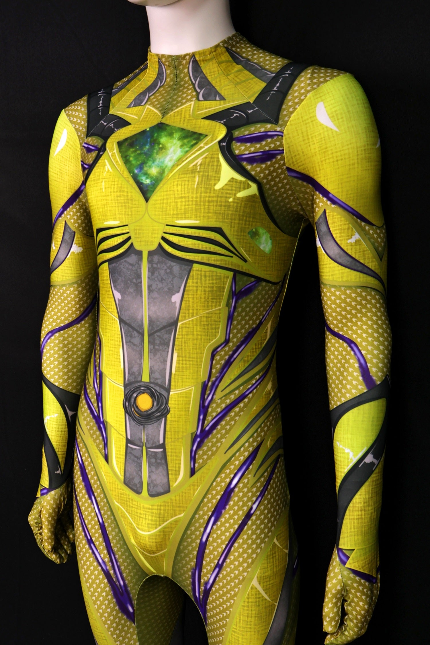 Commissioned Cosplay Bodysuit for Power Rangers 2017 YELLOW ARMORED Men - Unique Gear