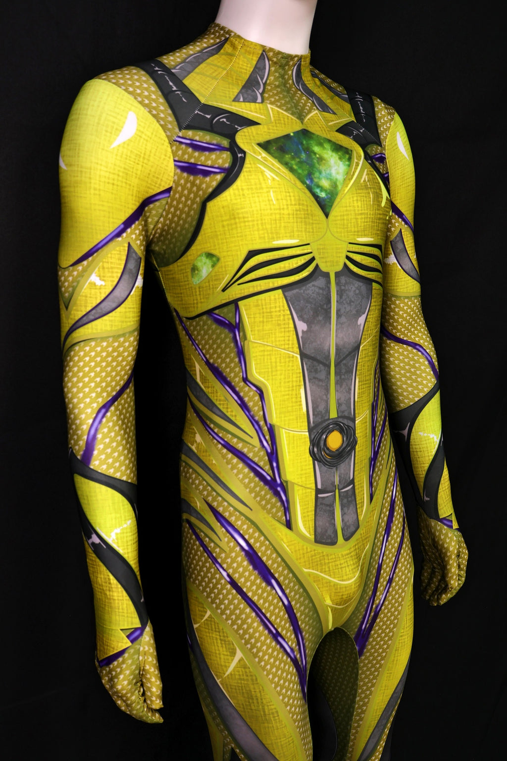 Commissioned Cosplay Bodysuit for Power Rangers 2017 YELLOW ARMORED Men - Unique Gear