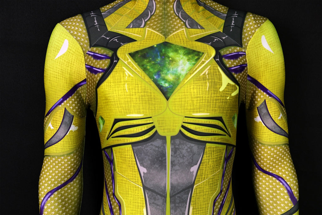 Commissioned Cosplay Bodysuit for Power Rangers 2017 YELLOW ARMORED Men - Unique Gear