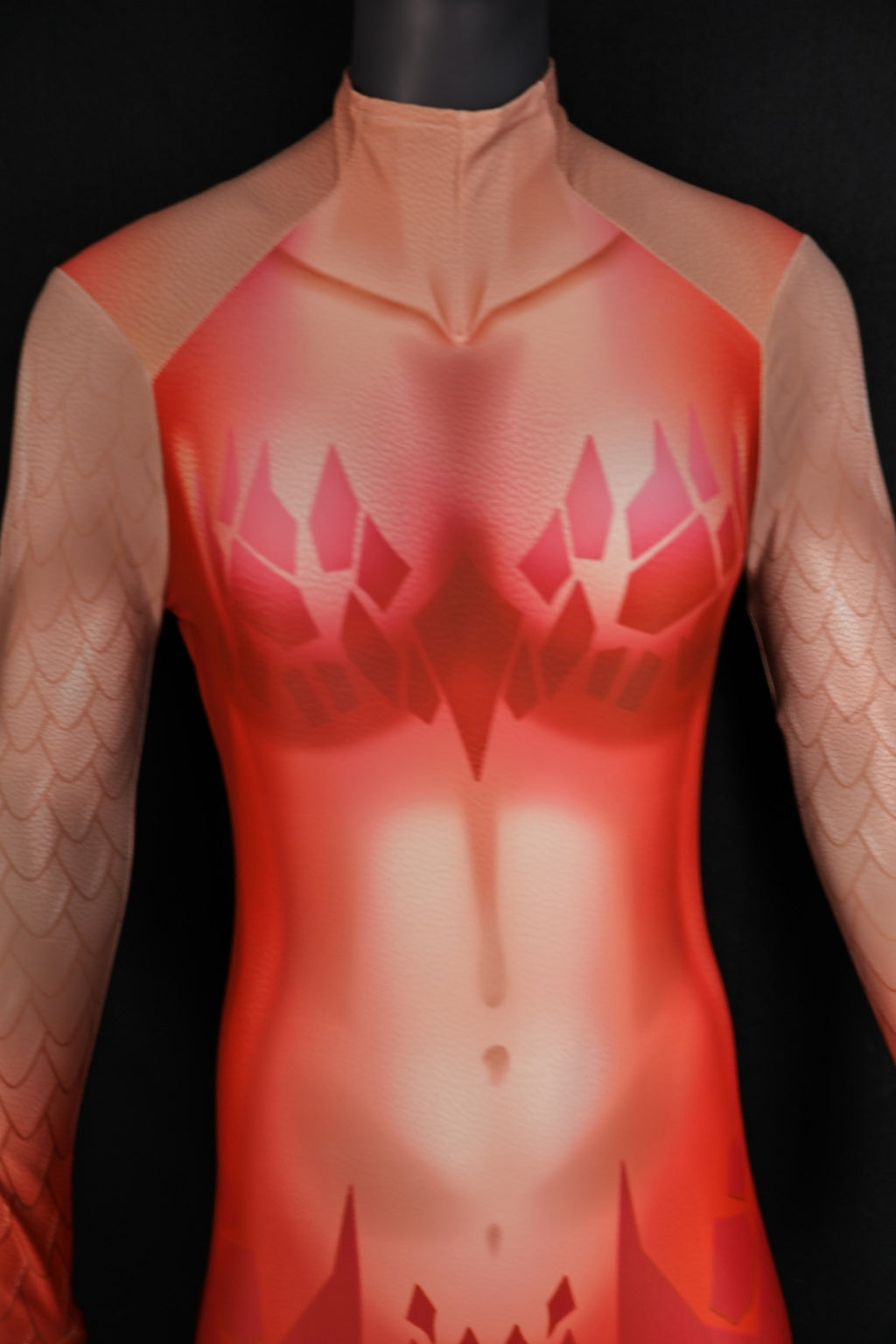 Female Cosplay Commission: Red Dragon Motif Bodysuit