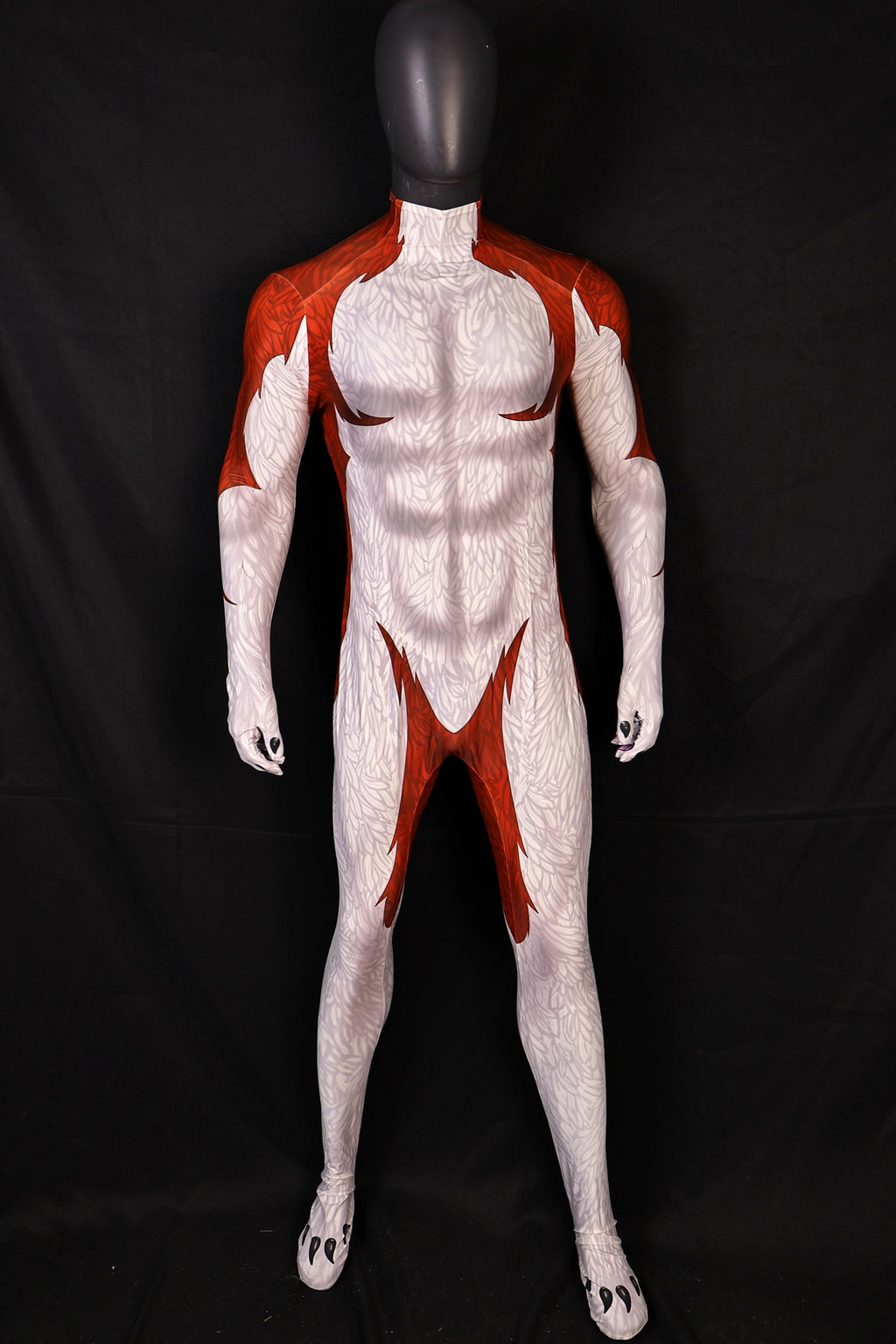 Toon-Red-Wolf-Preview Spandex Bodysuit Muscle Shading for Men Kids Wolf Cosplay
