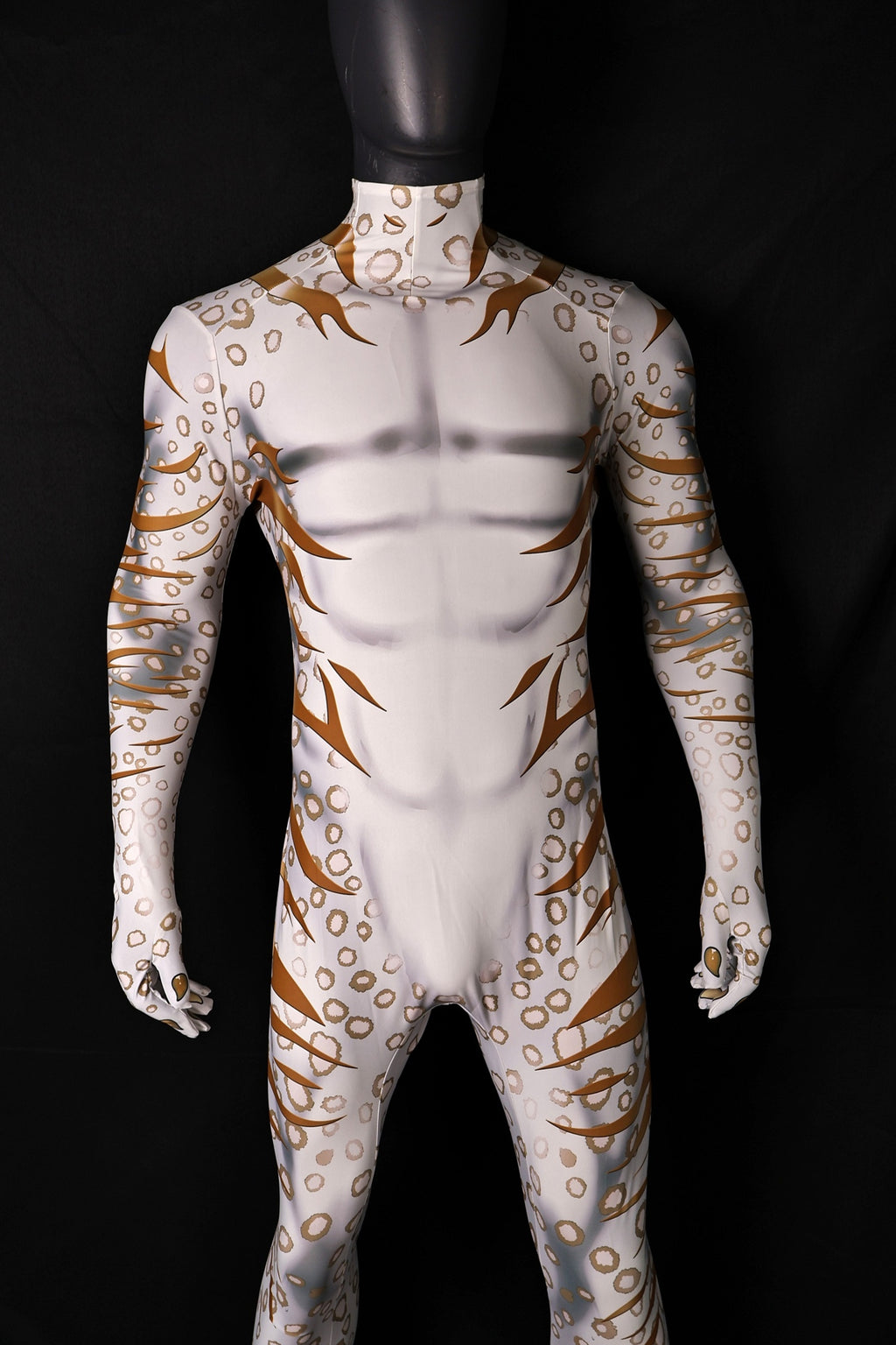 Opening bespoke workshop commissions for high quality male snow leopard jumpsuits