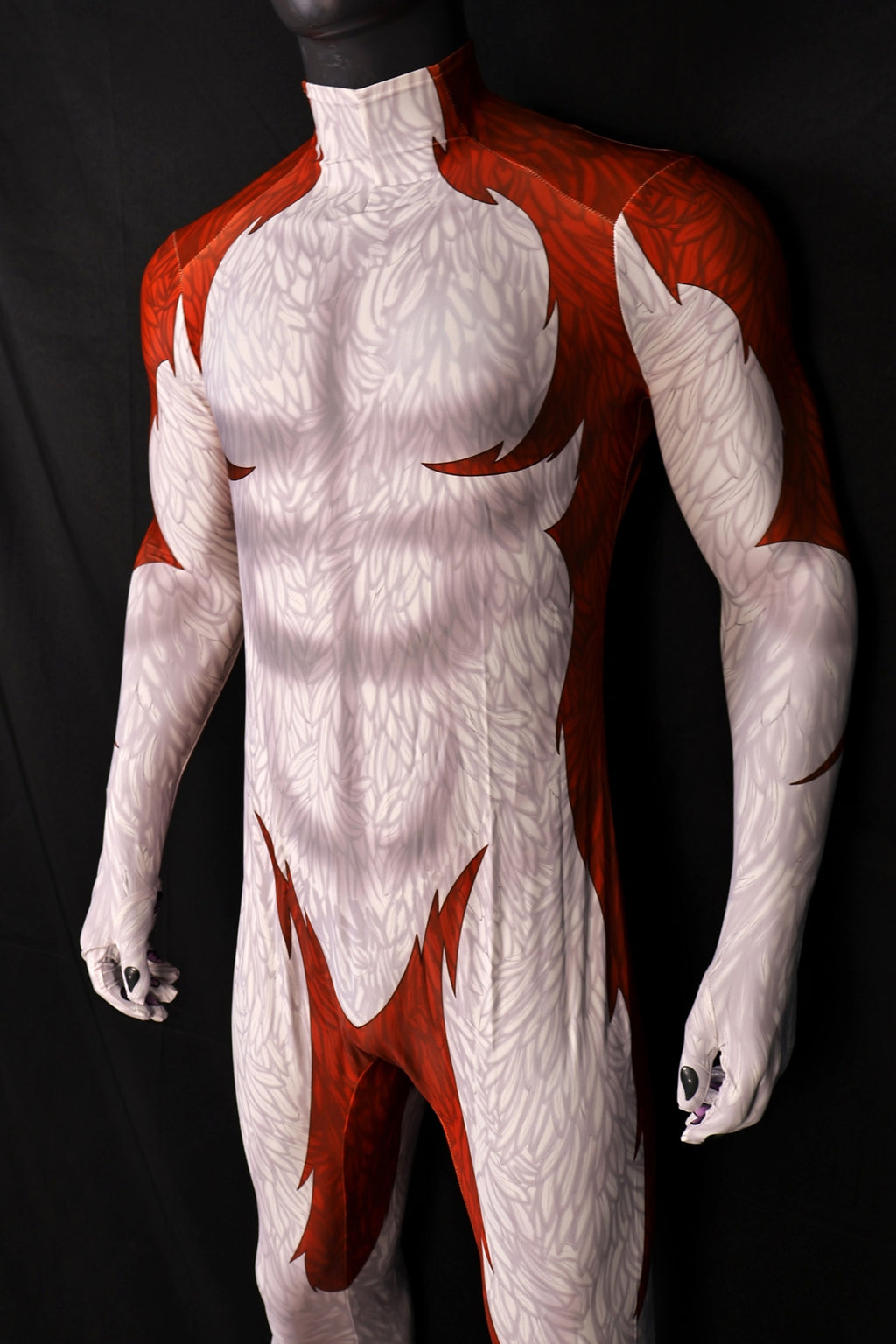 Toon-Red-Wolf-Preview Spandex Bodysuit Muscle Shading for Men Kids Wolf Cosplay