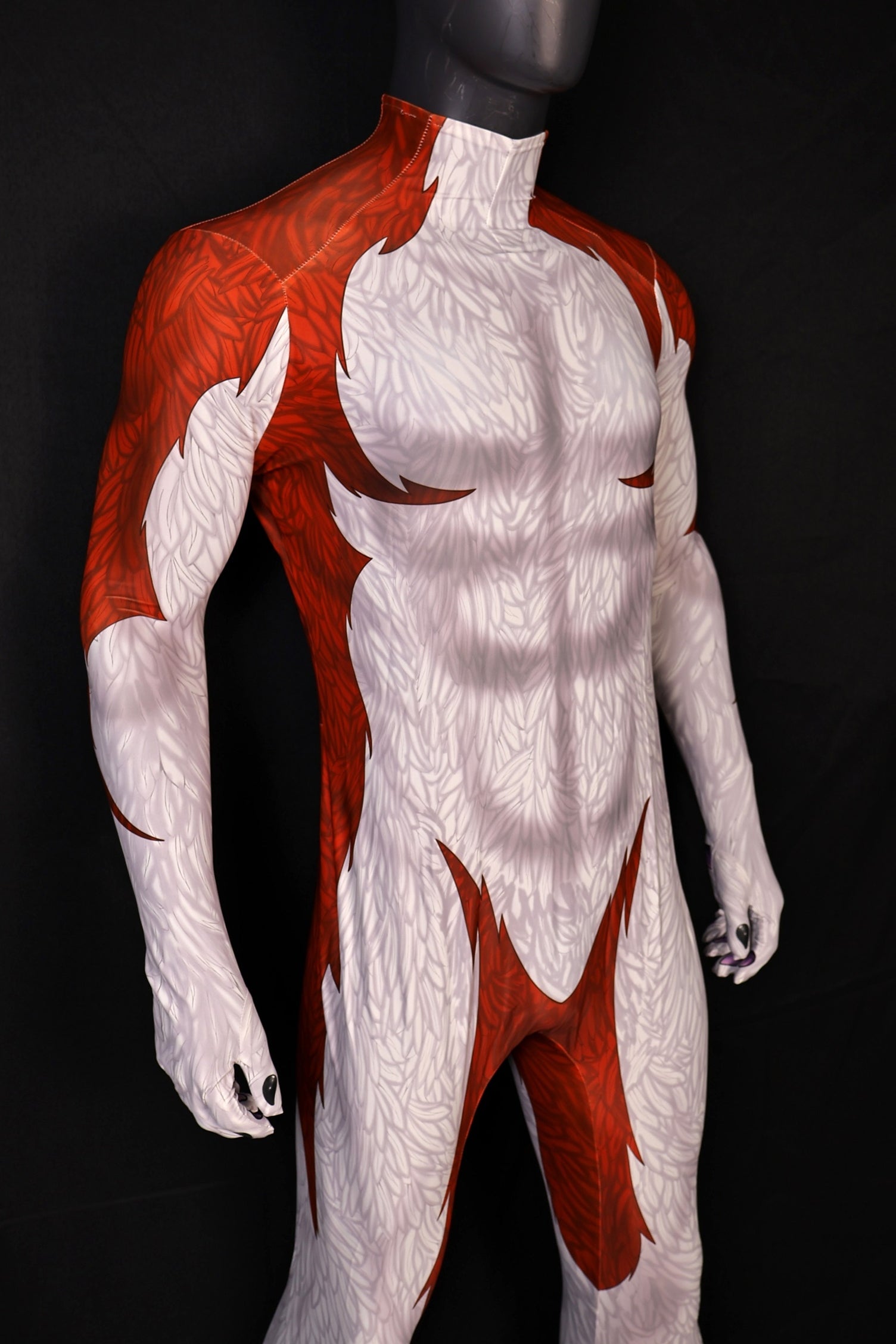 Toon-Red-Wolf-Preview Spandex Bodysuit Muscle Shading for Men Kids Wolf Cosplay