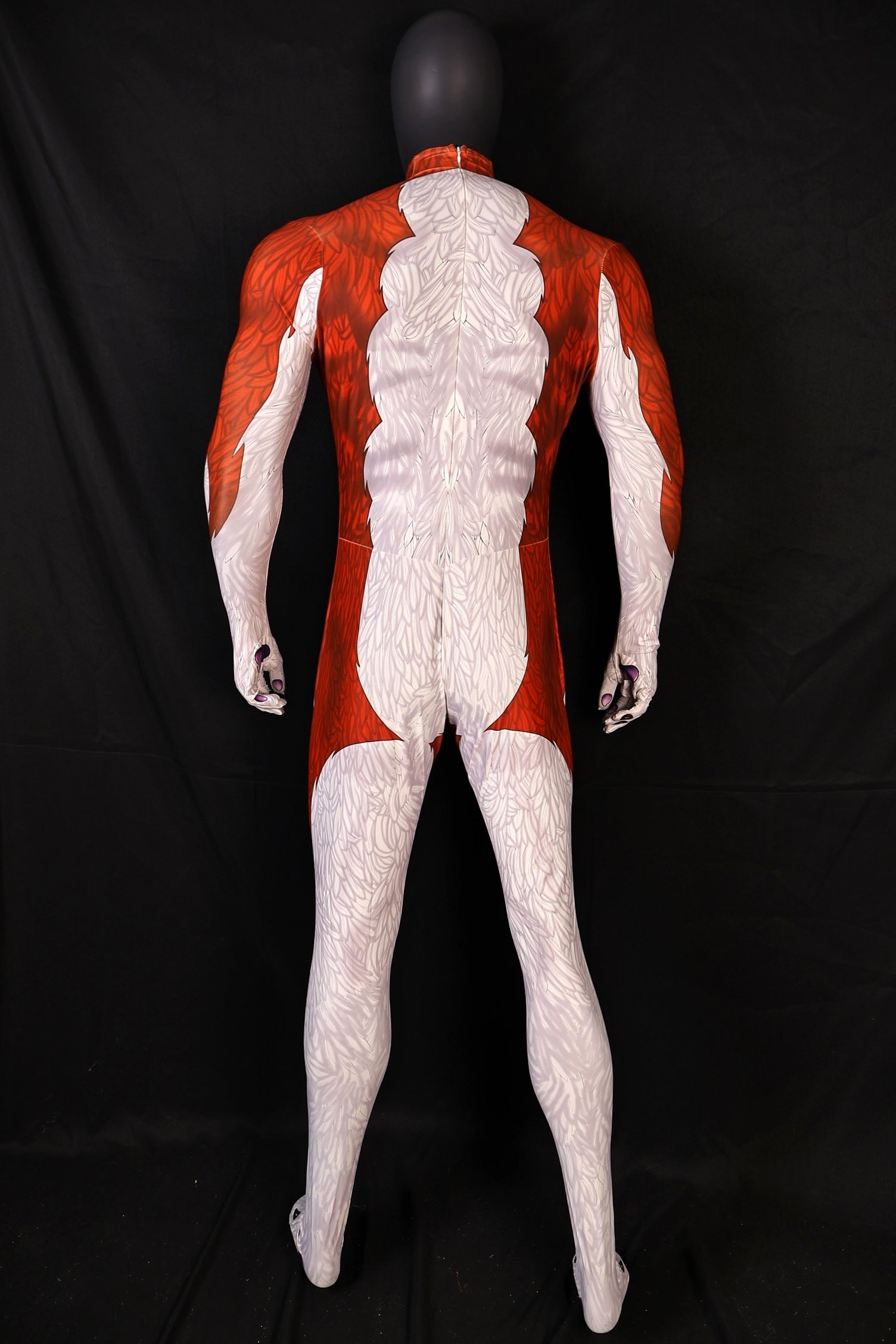 Toon-Red-Wolf-Preview Spandex Bodysuit Muscle Shading for Men Kids Wolf Cosplay