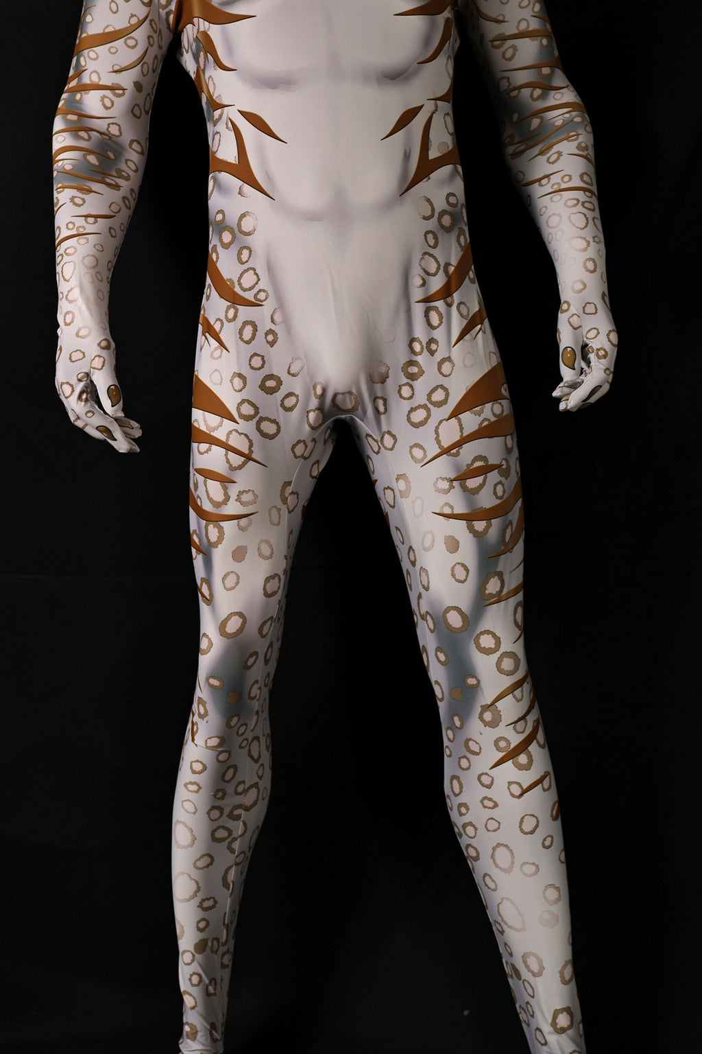 Opening bespoke workshop commissions for high quality male snow leopard jumpsuits