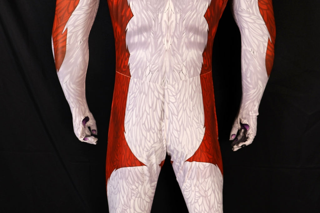 Toon-Red-Wolf-Preview Spandex Bodysuit Muscle Shading for Men Kids Wolf Cosplay