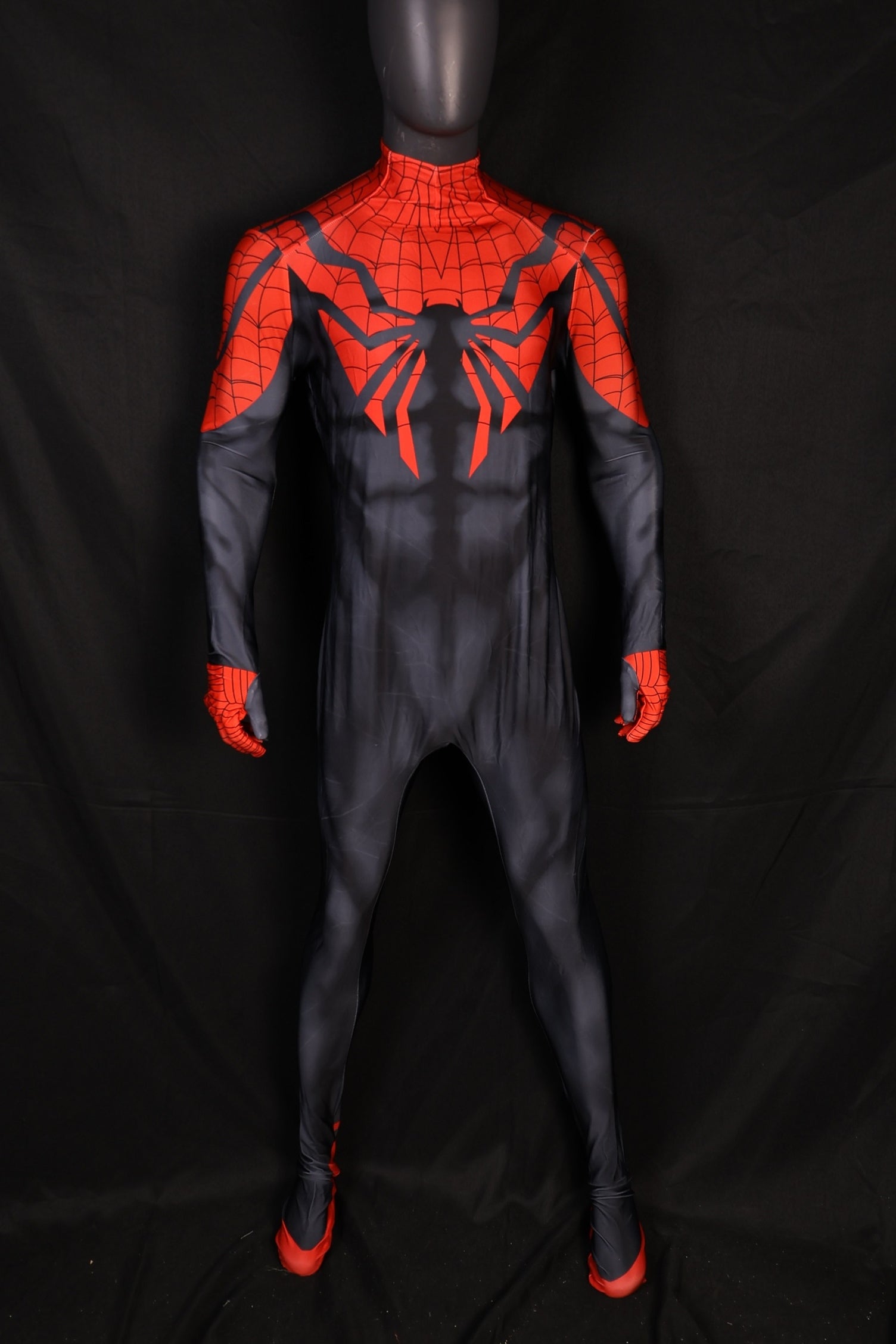 Superior Spider-man Black Red Spandex Wear Large Emblem Men Costume