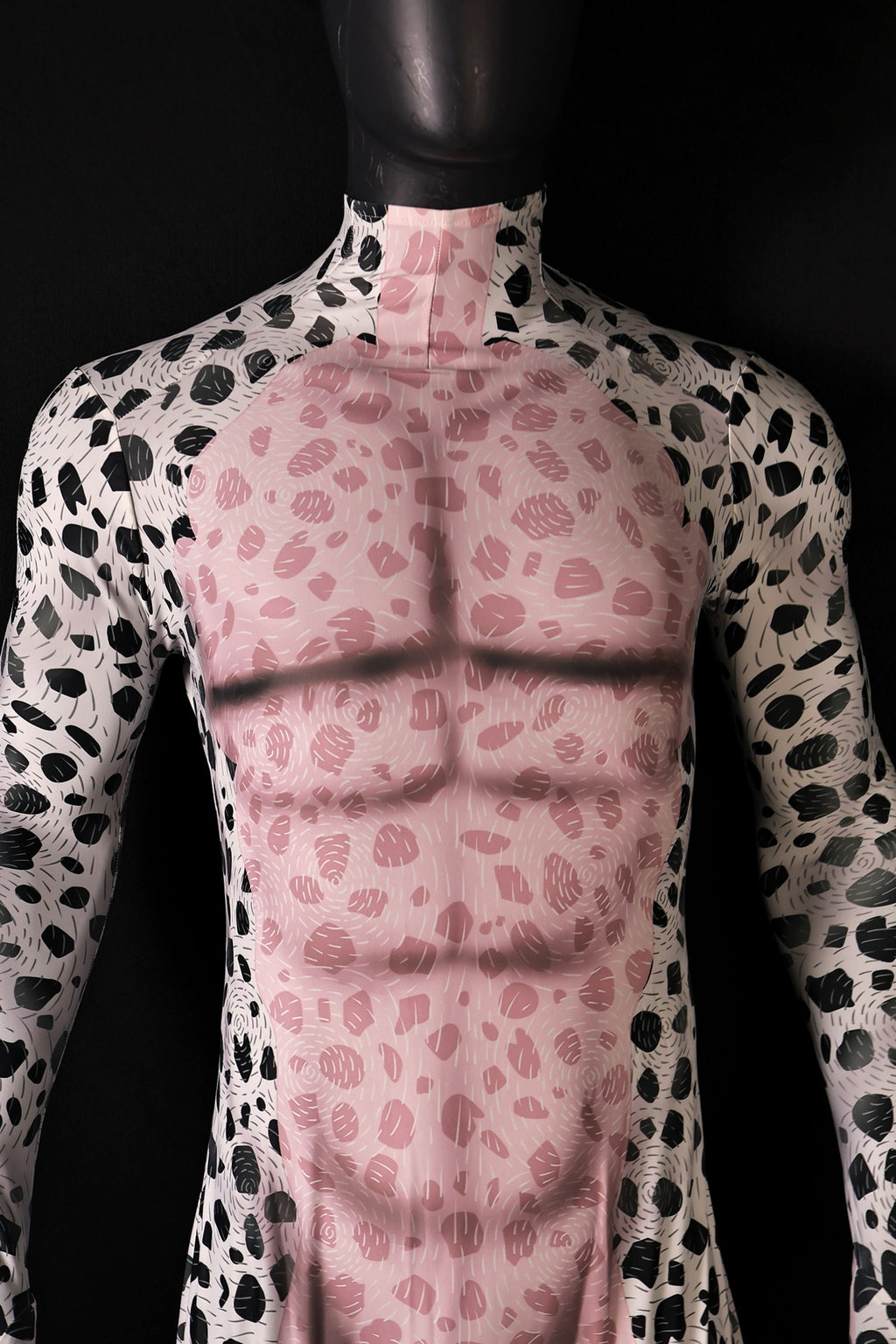 Replicating male dalmatian style bodysuits accurately from your provided images