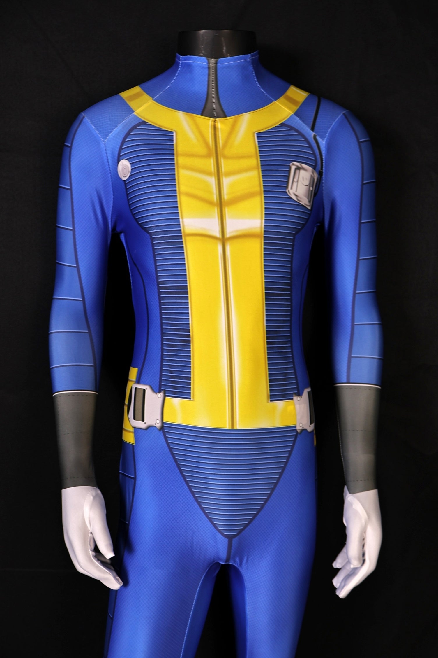 Men fallout 76 vault suit blue yellow jumpsuit custom personalized
