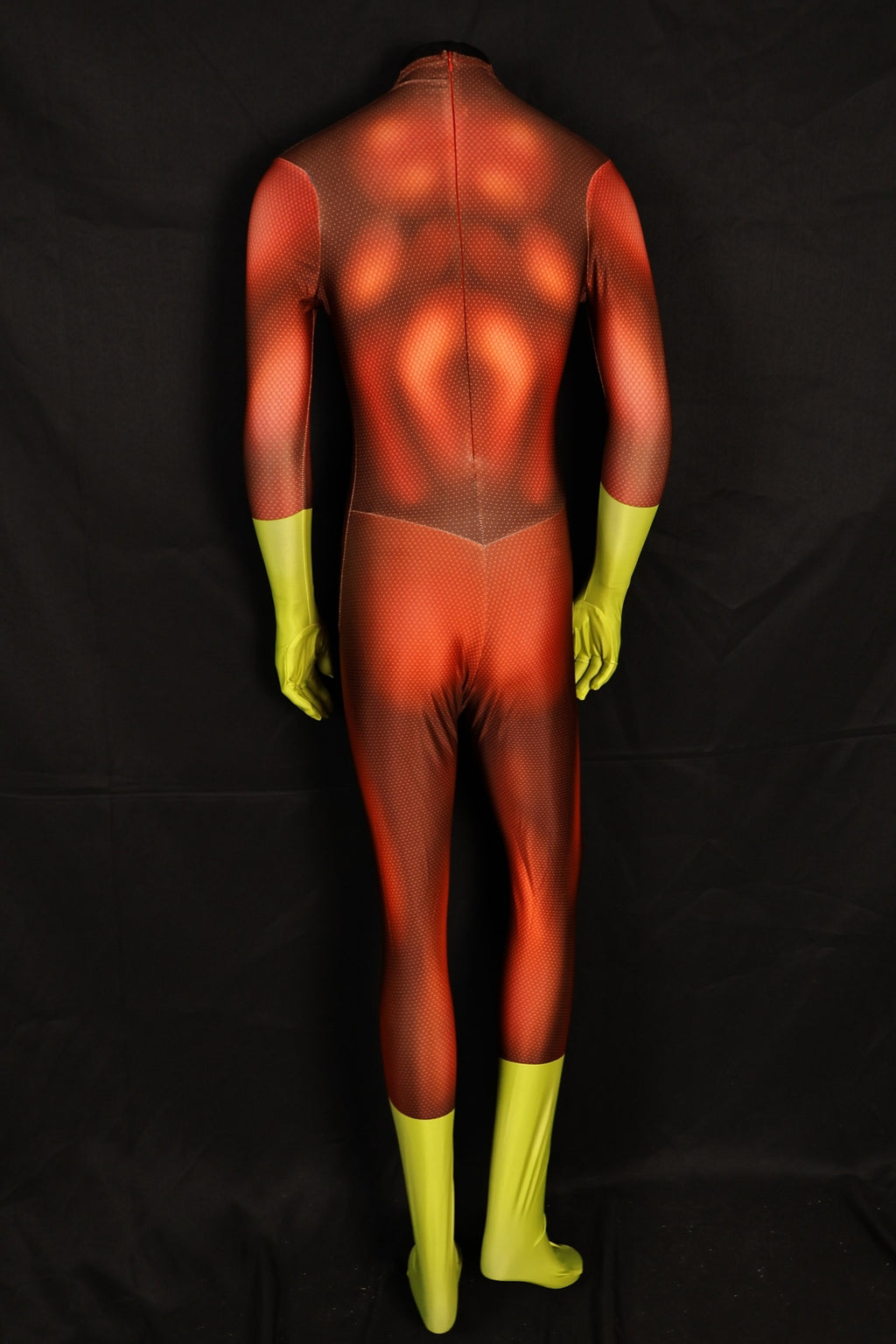 Mighty Man Vintage Red Yellow Retro Comic Superhero Suit Male Version