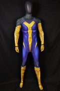Mariner Blue Violet Spandex Bodysuit Gold Scales Armor Men Cosplay Costume