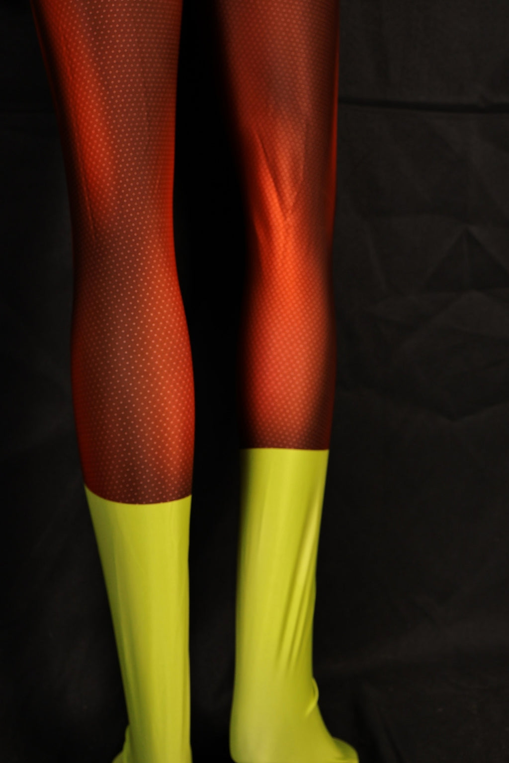 Mighty Man Vintage Red Yellow Retro Comic Superhero Suit Male Version