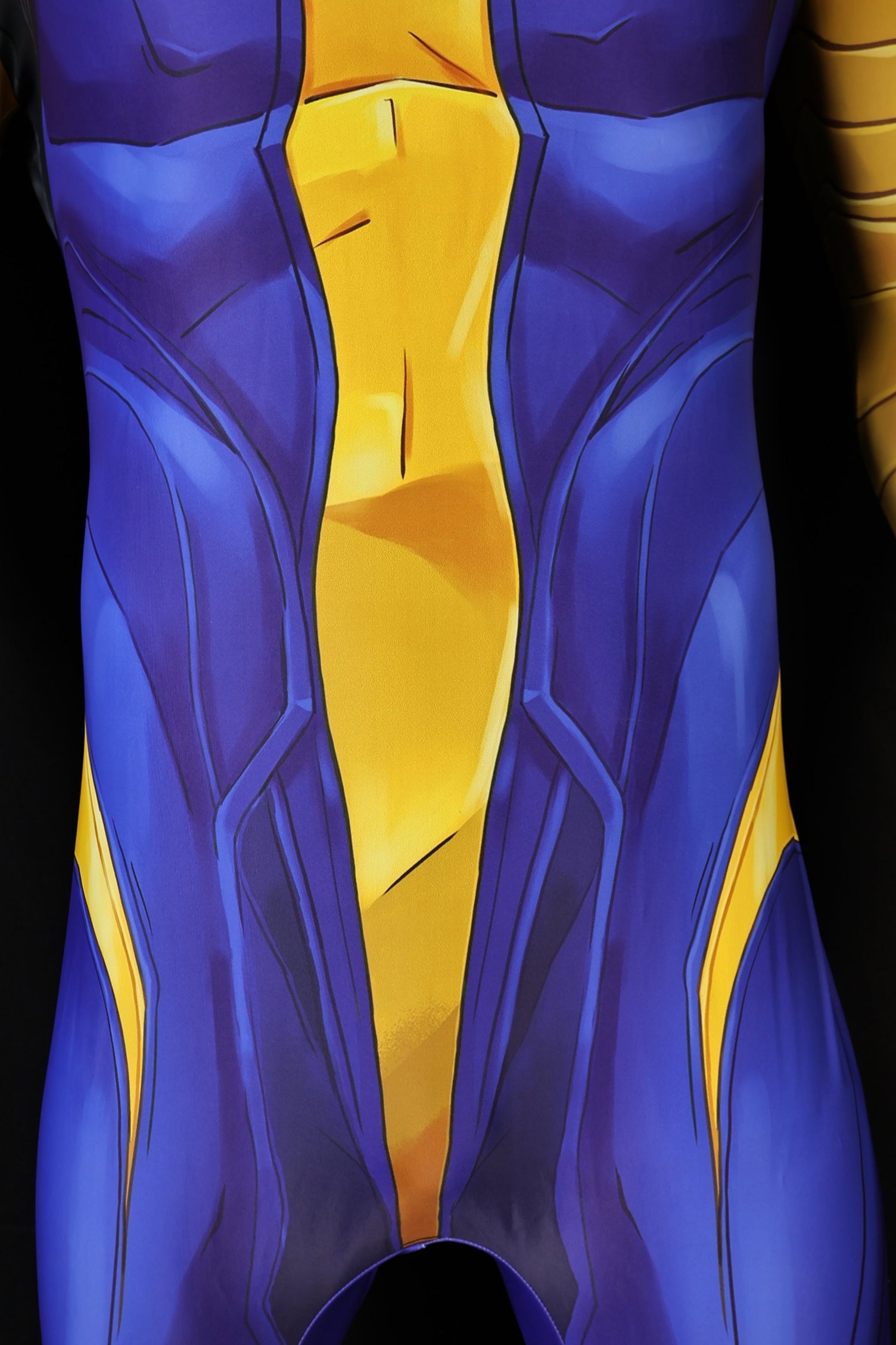 Mariner Blue Violet Spandex Bodysuit Gold Scales Armor Men Cosplay Costume
