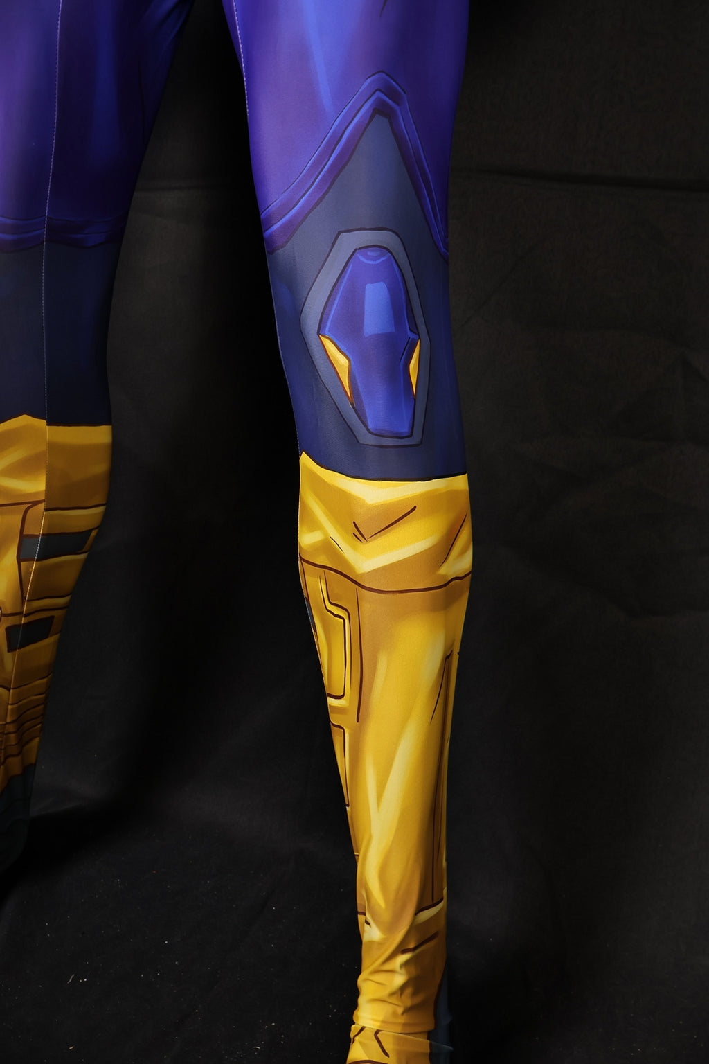 Mariner Blue Violet Spandex Bodysuit Gold Scales Armor Men Cosplay Costume