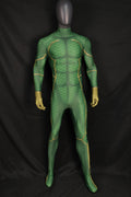 Mysterio Metallic Green Illusionist Attire Gold Trimmed Men Apparel
