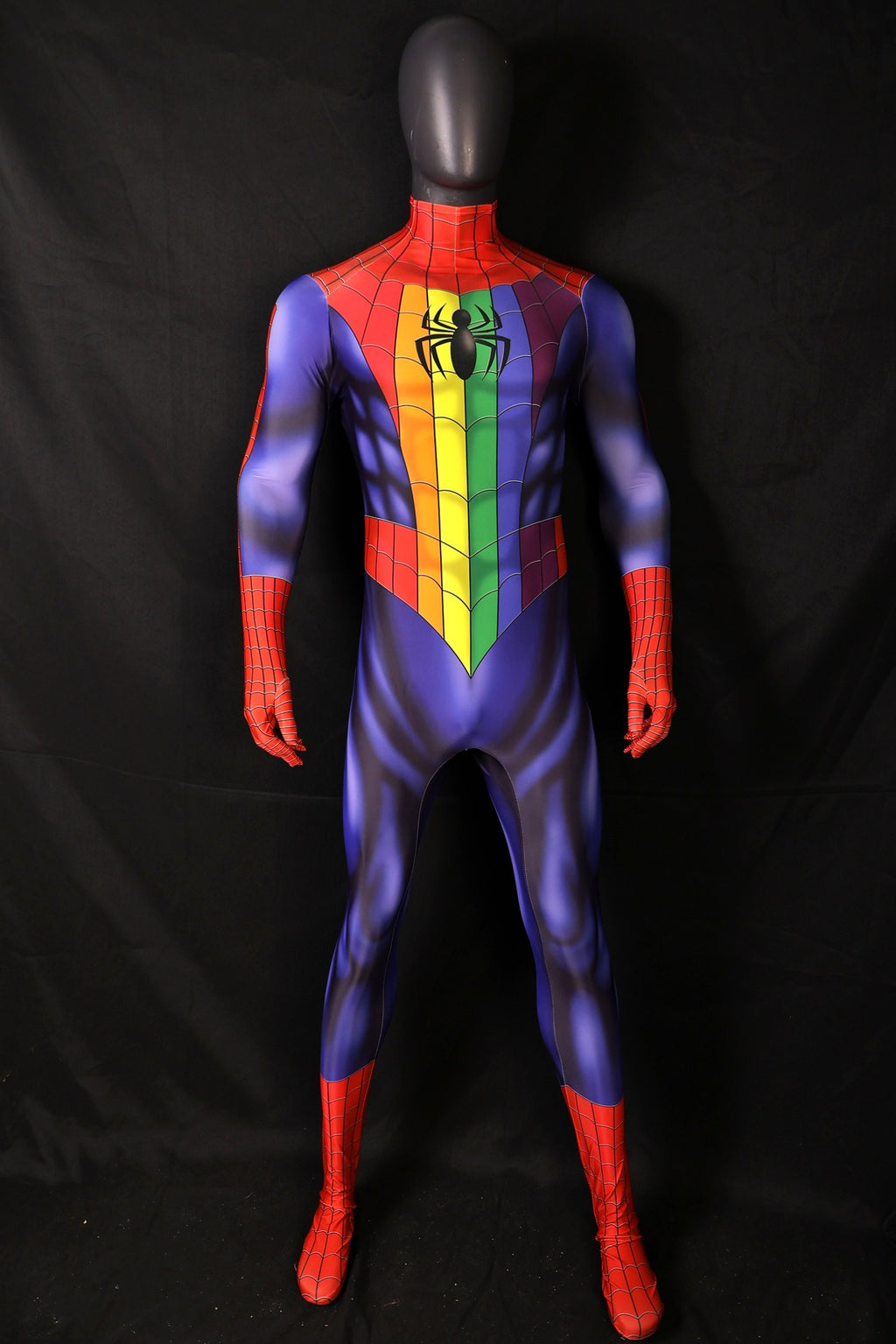 Spandex Rainbow Predator Spider-Man Men Pride Costume Cosplay Suit