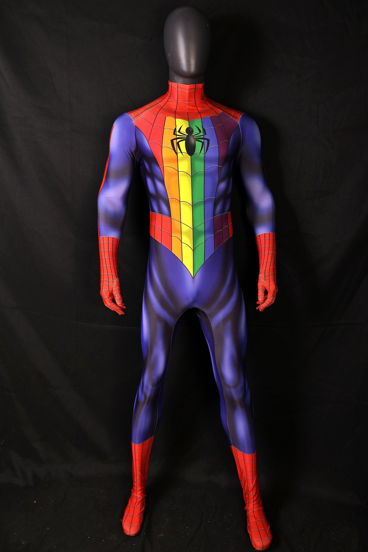 Spandex Rainbow Predator Spider-Man Men Pride Costume Cosplay Suit