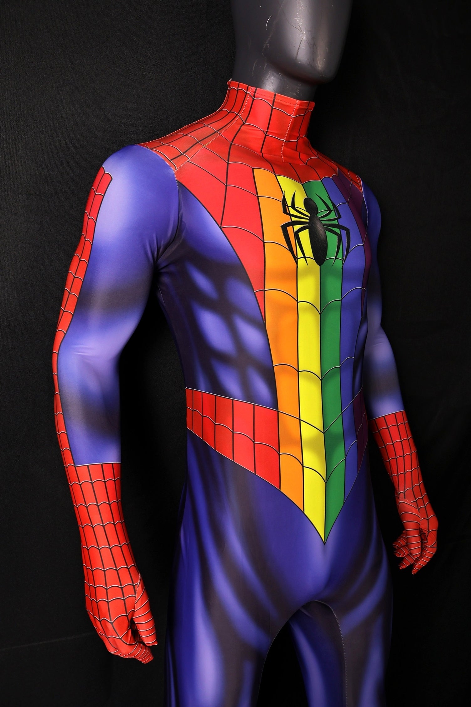 Spandex Rainbow Predator Spider-Man Men Pride Costume Cosplay Suit