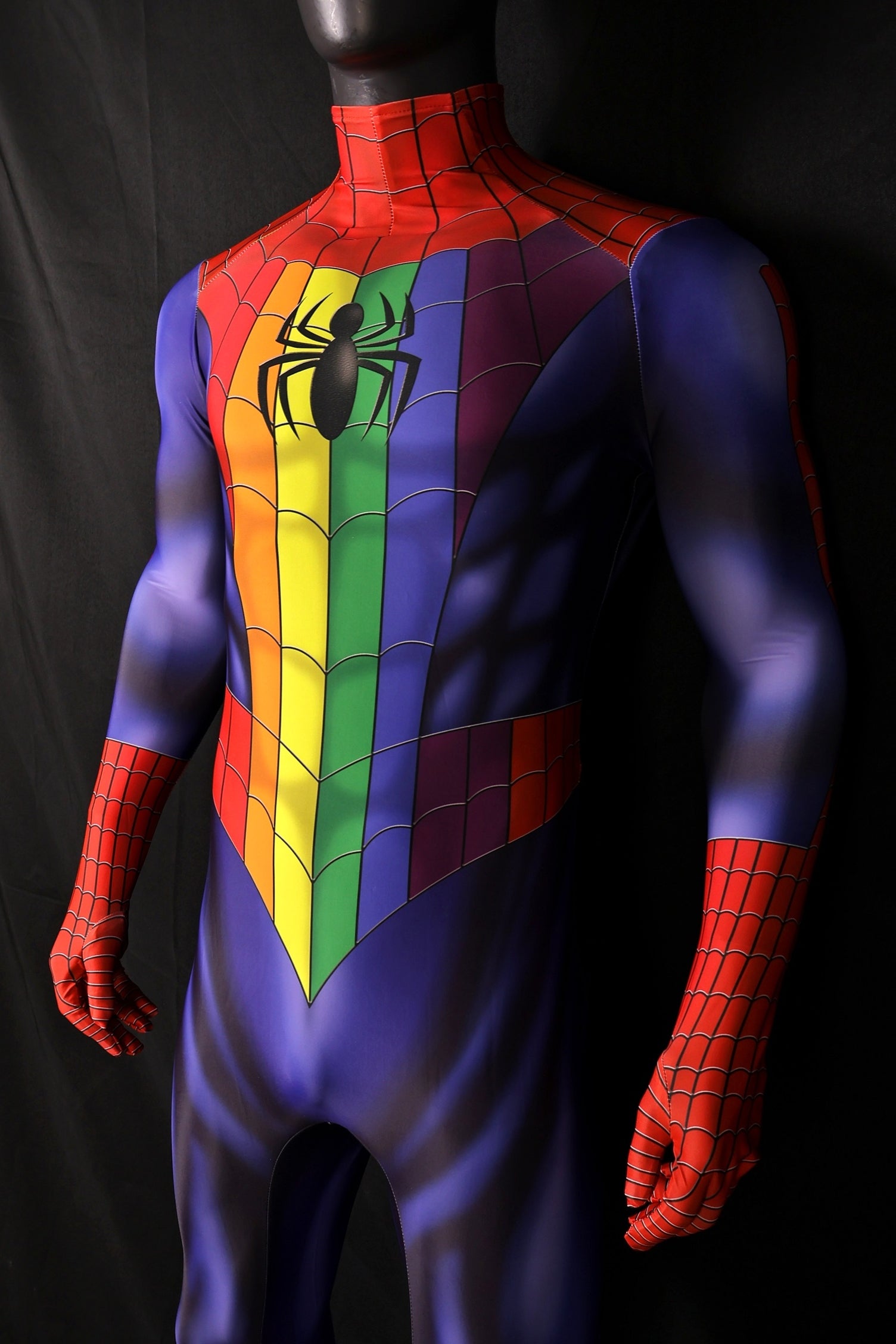 Spandex Rainbow Predator Spider-Man Men Pride Costume Cosplay Suit