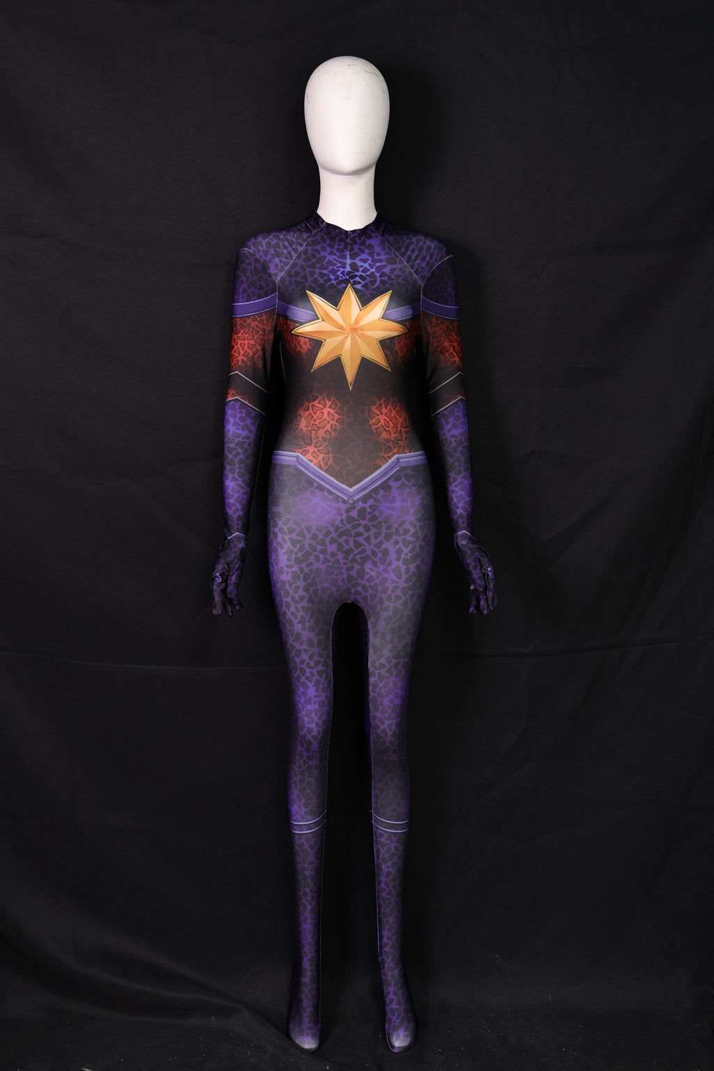 Women Custom Captain Marvel Cosplay Jumpsuit
