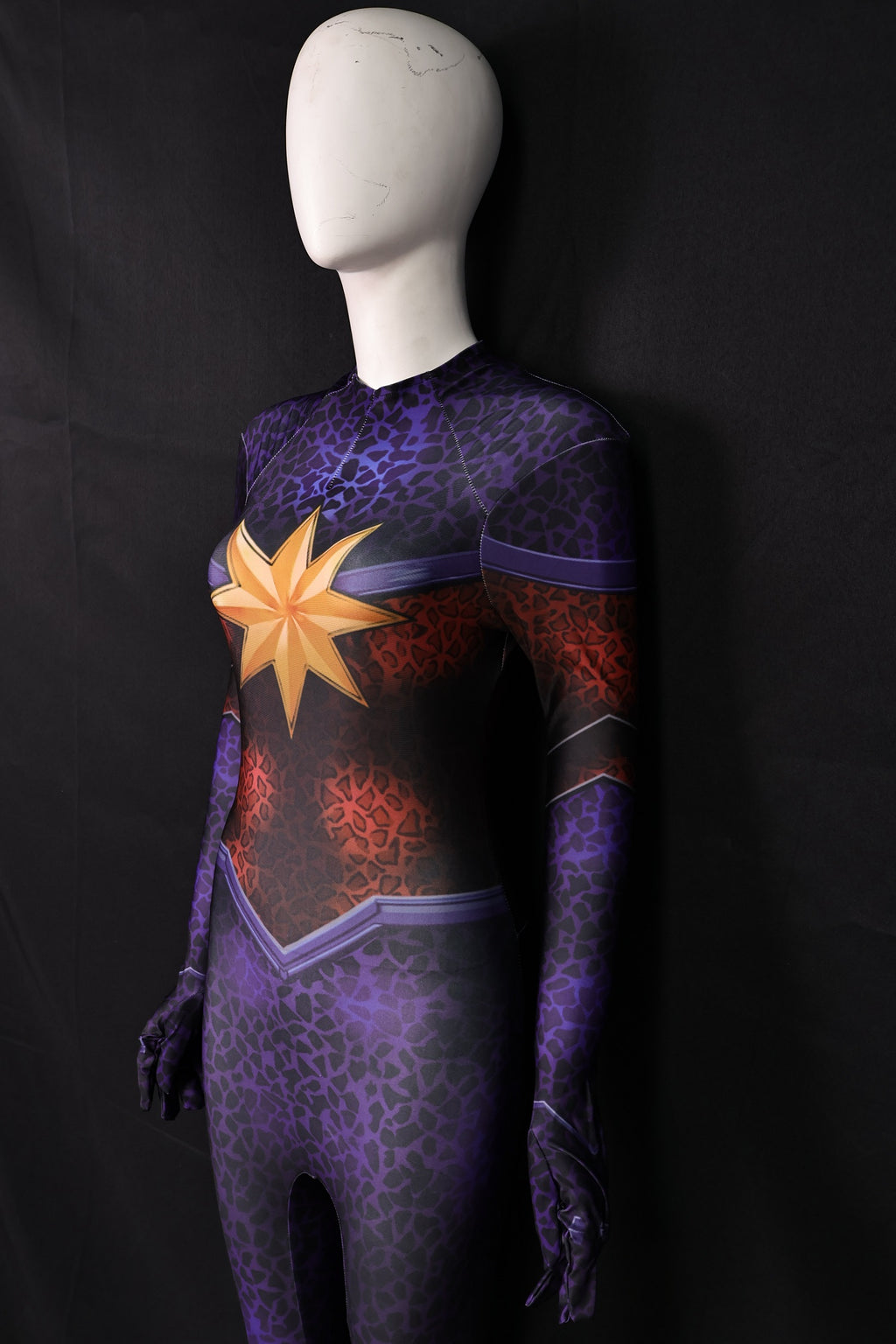 Women Custom Captain Marvel Cosplay Jumpsuit