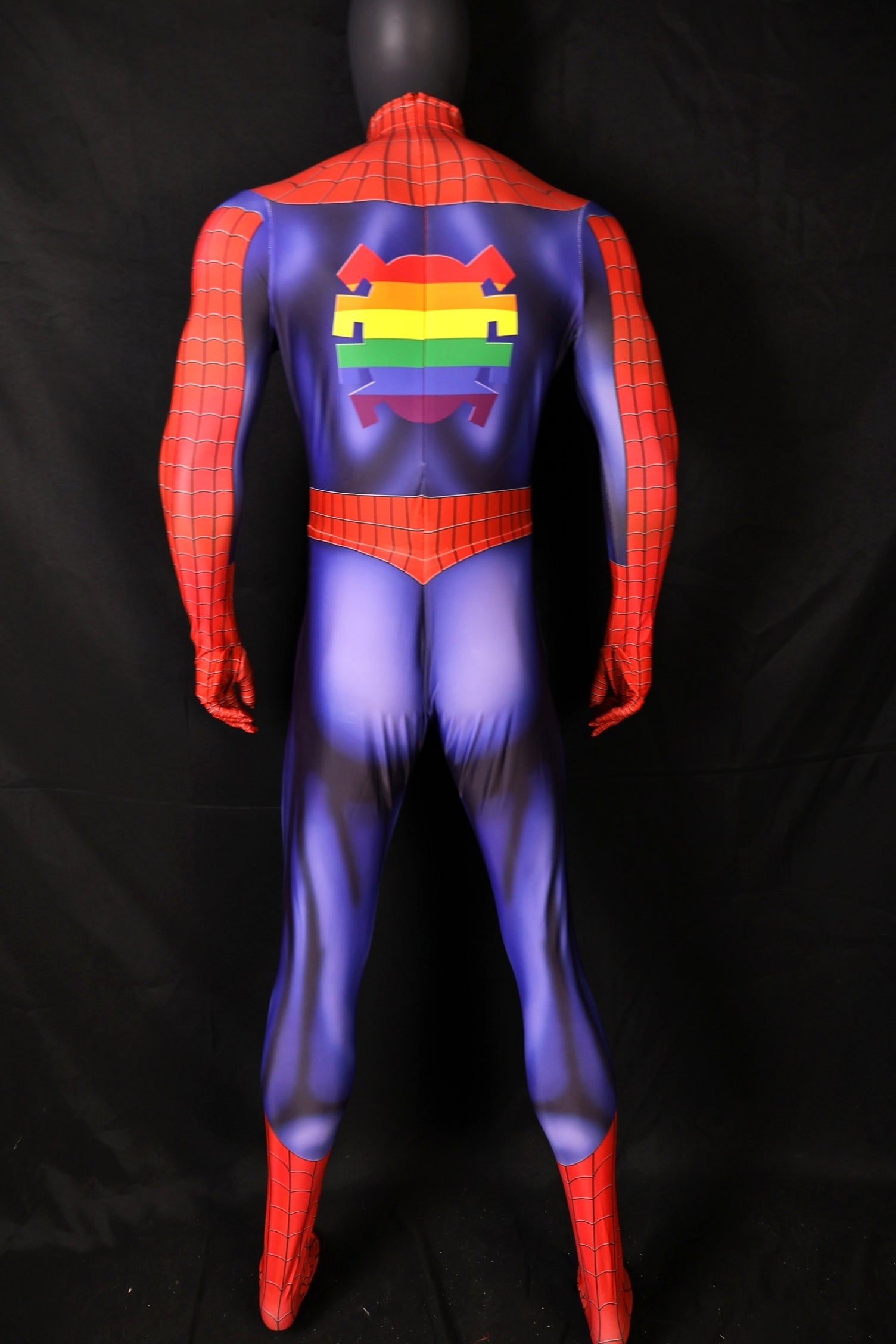 Spandex Rainbow Predator Spider-Man Men Pride Costume Cosplay Suit