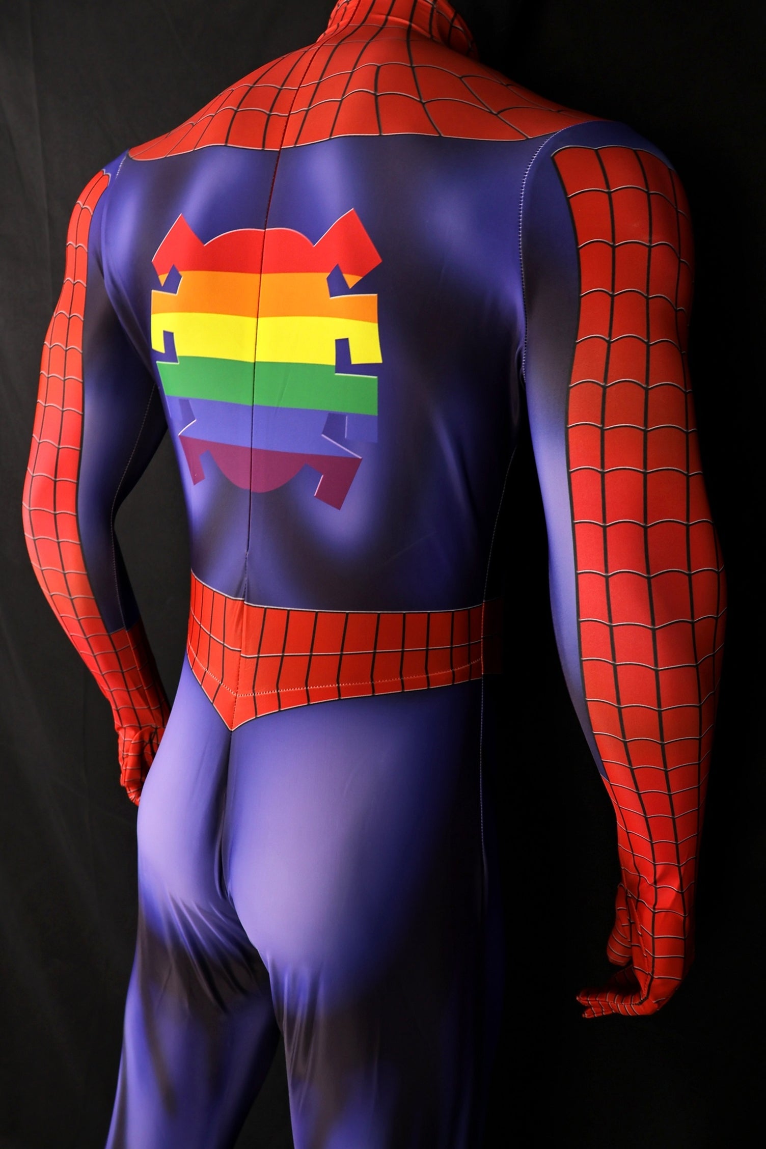 Spandex Rainbow Predator Spider-Man Men Pride Costume Cosplay Suit
