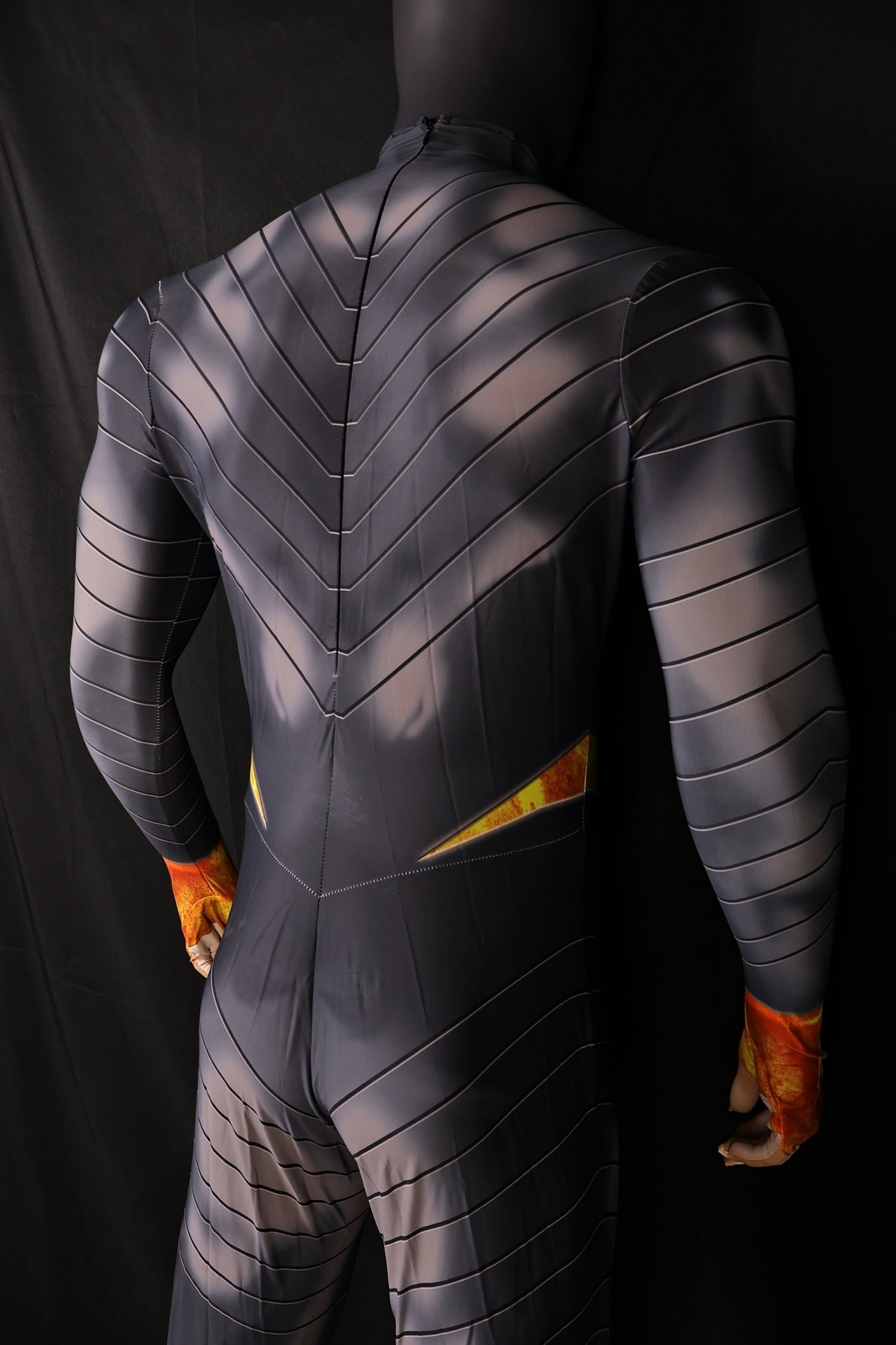 Men Absolute Superman Bold S Shield Charcoal Gray Cosplay Jumpsuit