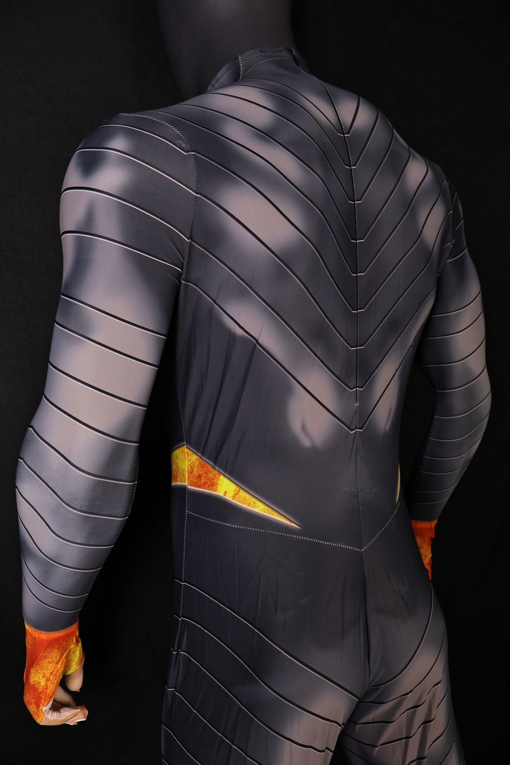 Men Absolute Superman Bold S Shield Charcoal Gray Cosplay Jumpsuit