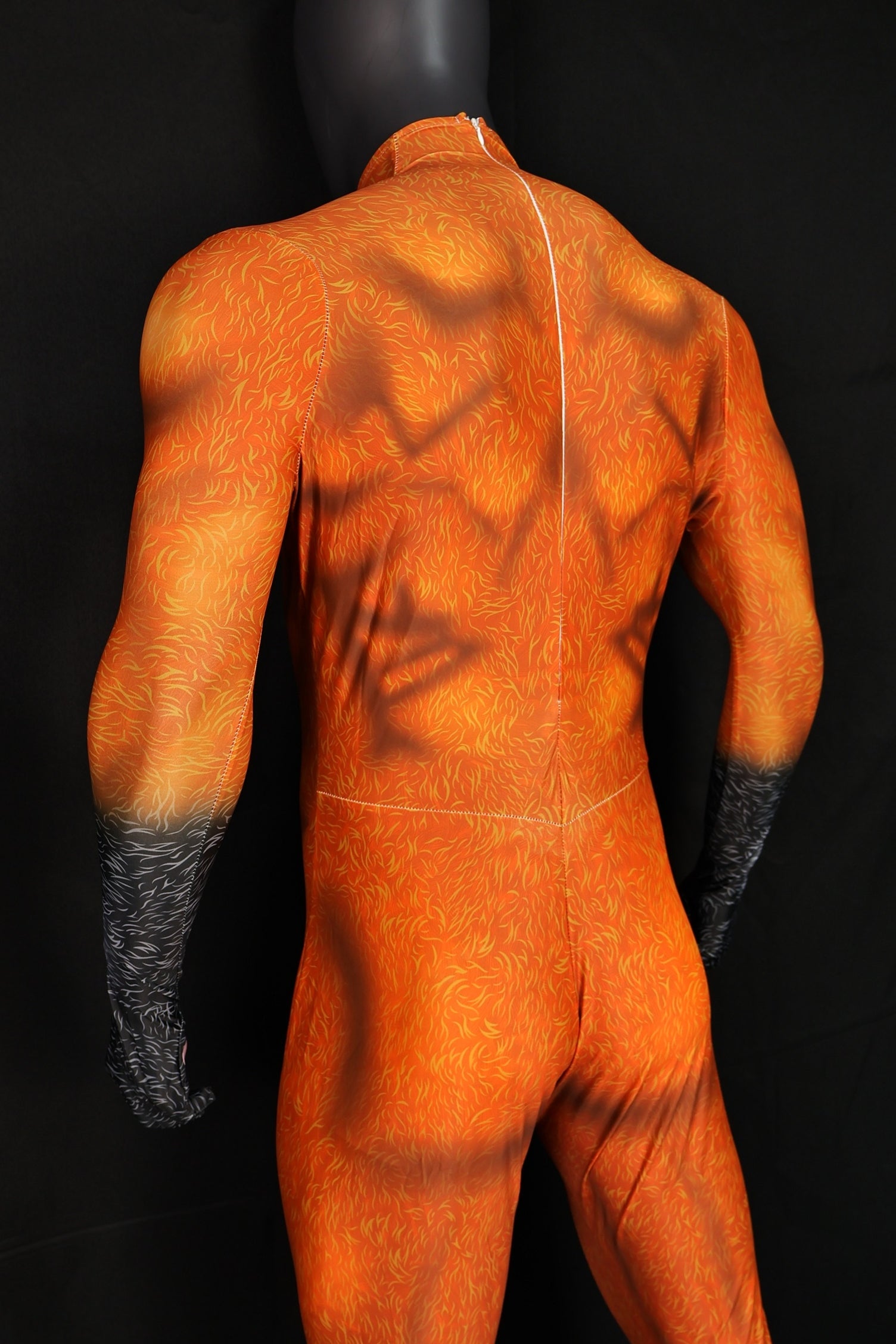 Fox Petsuit Orange White Fur Pattern Adult Kids Custom Bodysuit