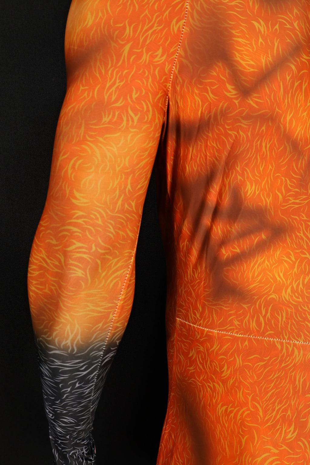 Fox Petsuit Orange White Fur Pattern Adult Kids Custom Bodysuit