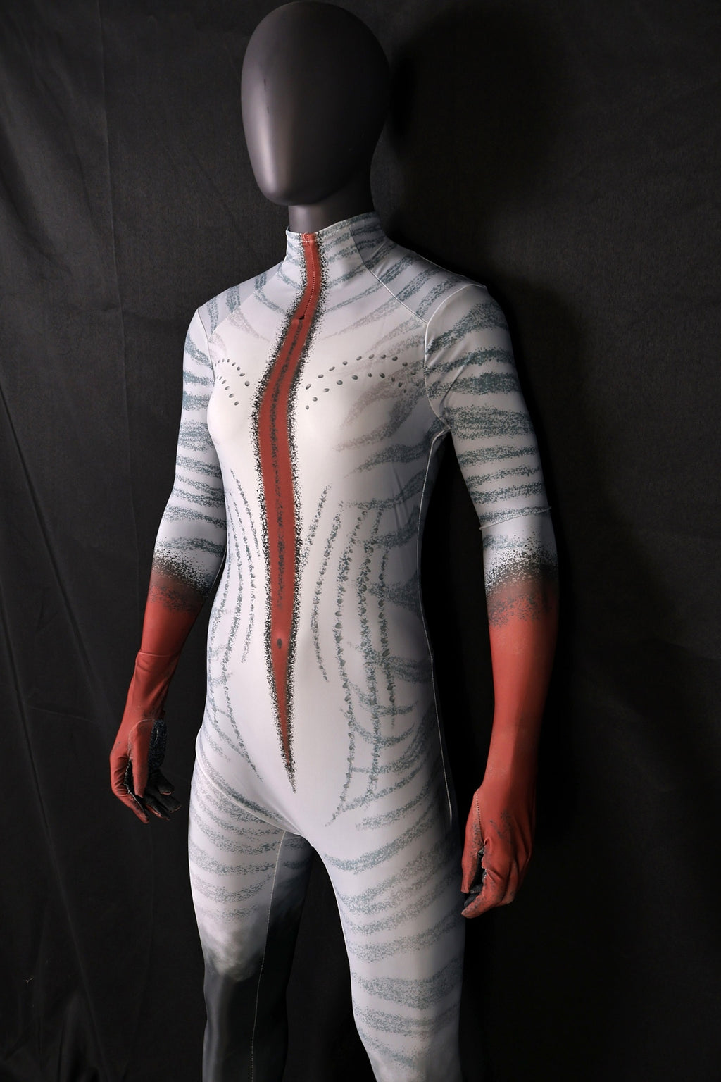 Tailoring bespoke female avatar fire bodysuits for custom character commissions
