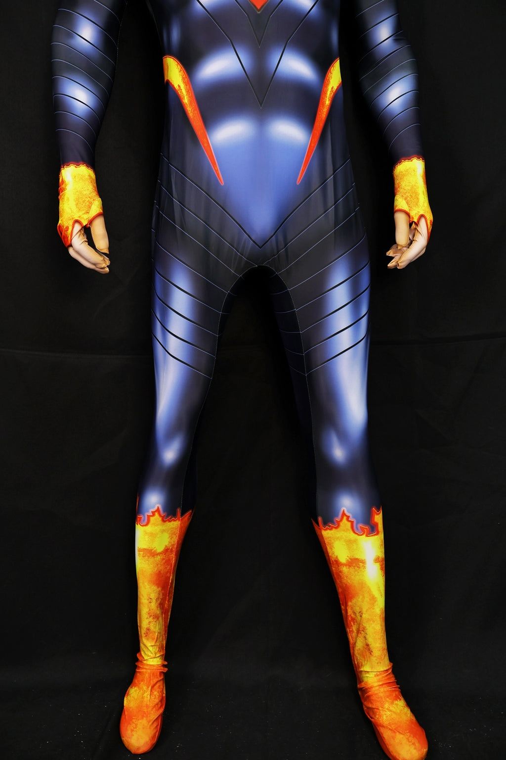 Absolute Superman Dark Blue Hero Costume Classic Emblem Male Bodysuit