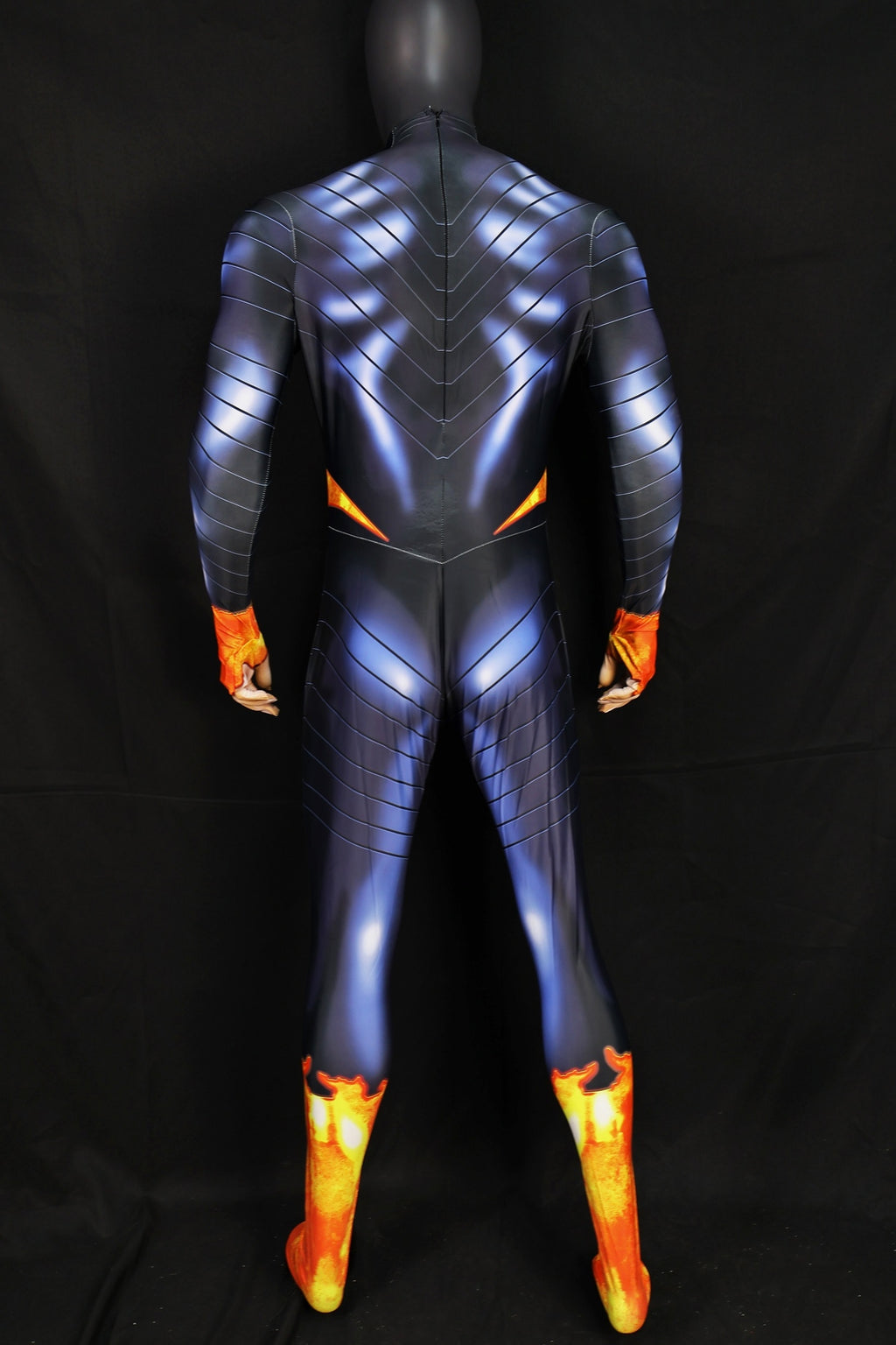 Absolute Superman Dark Blue Hero Costume Classic Emblem Male Bodysuit