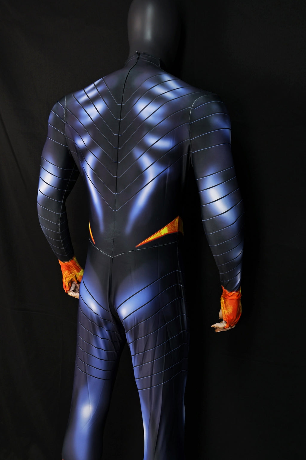 Absolute Superman Dark Blue Hero Costume Classic Emblem Male Bodysuit
