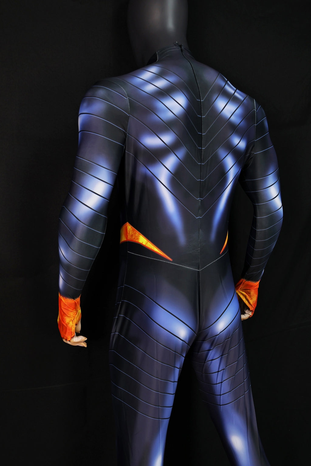 Absolute Superman Dark Blue Hero Costume Classic Emblem Male Bodysuit