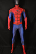 Men Spider-Man 4 New Red Blue Metallic Texture Cosplay Jumpsuit
