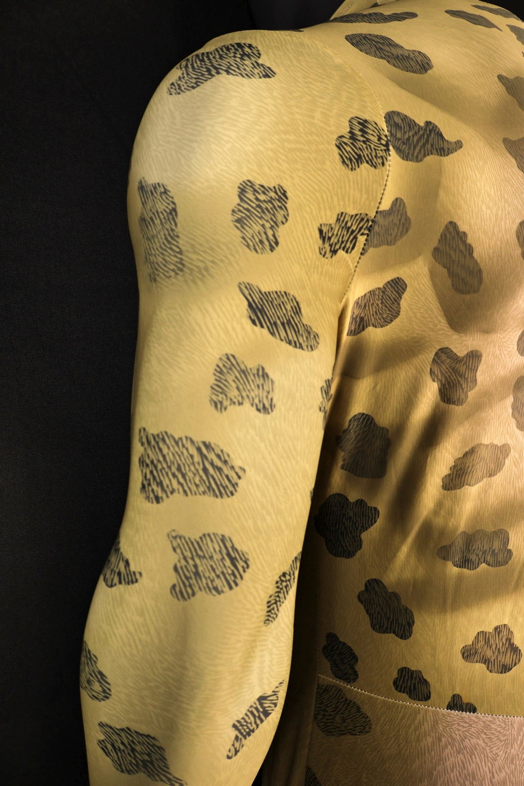 Realistic Cheetah Spots Bodysuit Male Animal Costume Spandex Jumpsuit