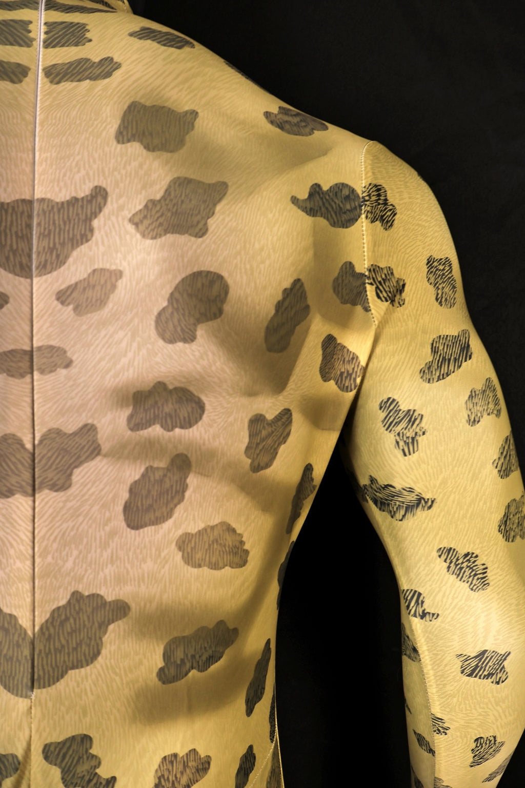 Realistic Cheetah Spots Bodysuit Male Animal Costume Spandex Jumpsuit