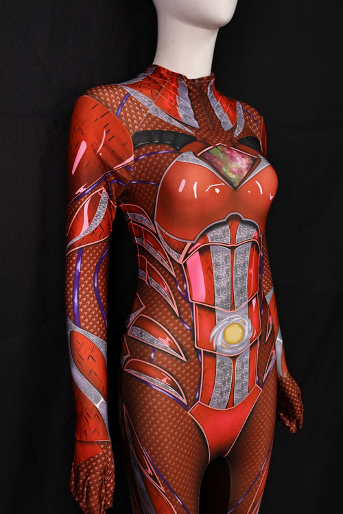 In Auftrag gegebener maßgeschneiderter Red Ranger 2017 Filmanzug für Damen