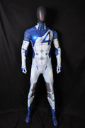 Personalized Rivals Sci-Fi Quartet Suit for Men - Custom Blue & White Hero Bodysuit
