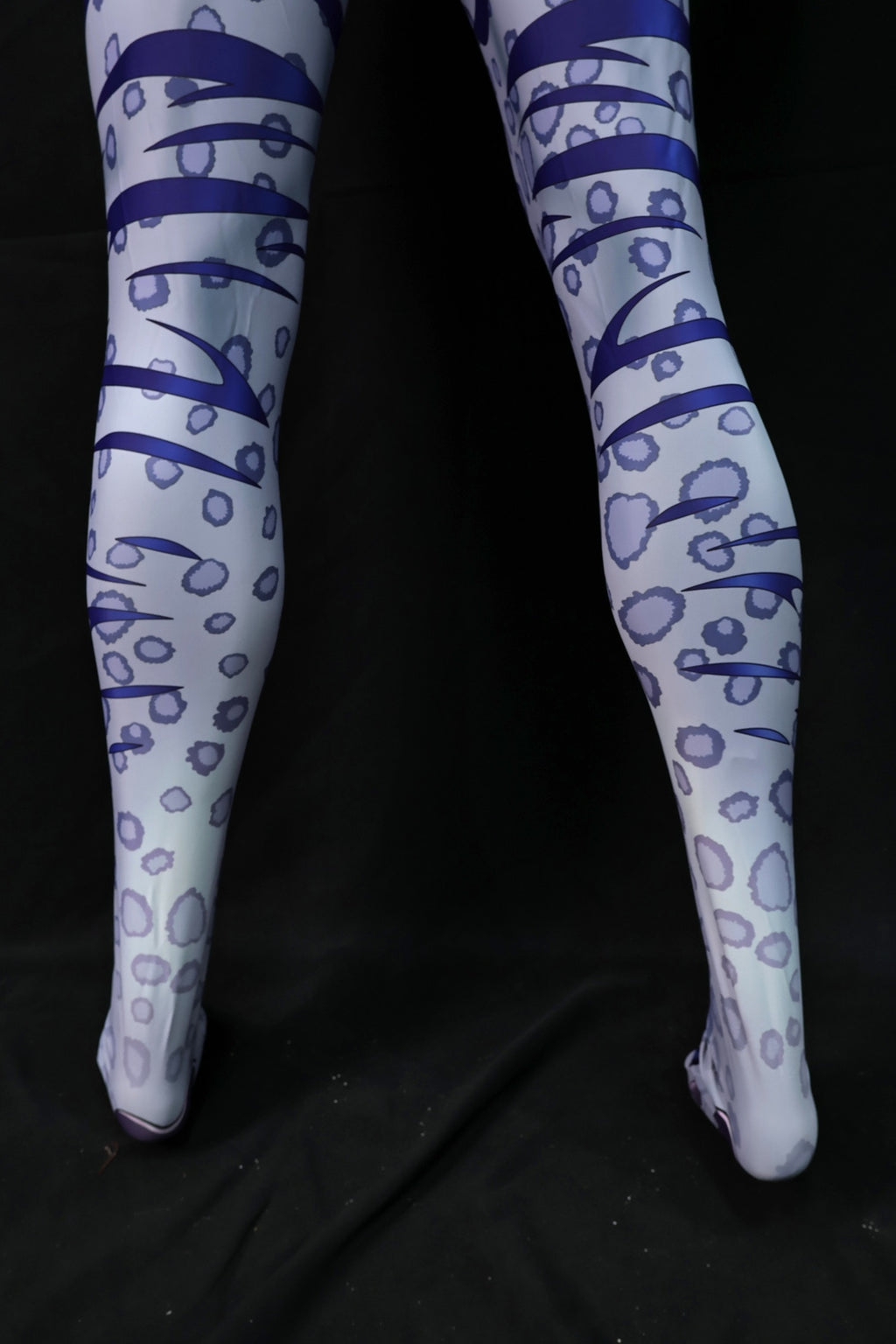 Custom Cosplay Commission Bodysuit for Snow Leopard Men - White Purple Outfit