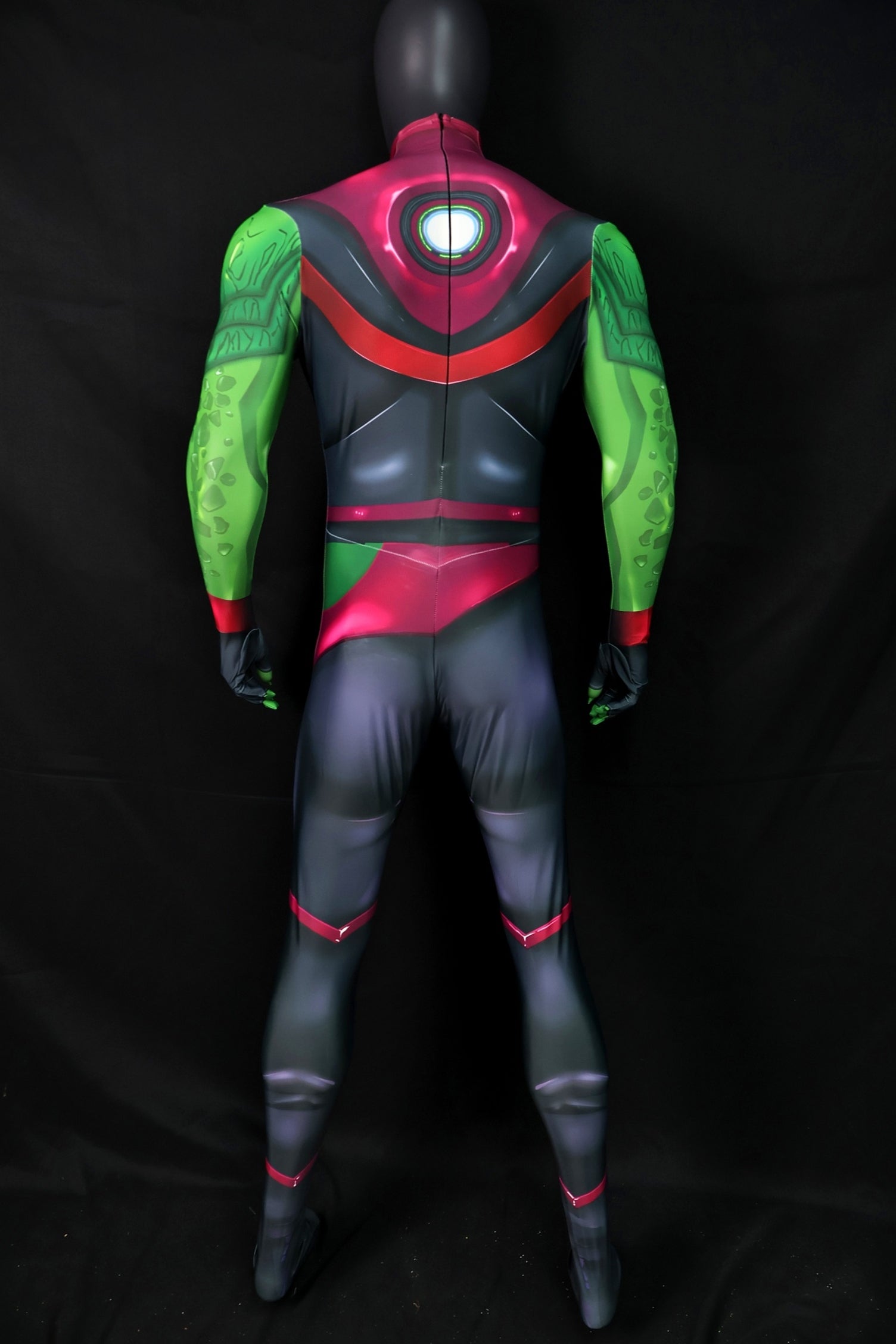 Custom Cosplay Bodysuit for Hulkling Men - Personalized Green Black Outfit