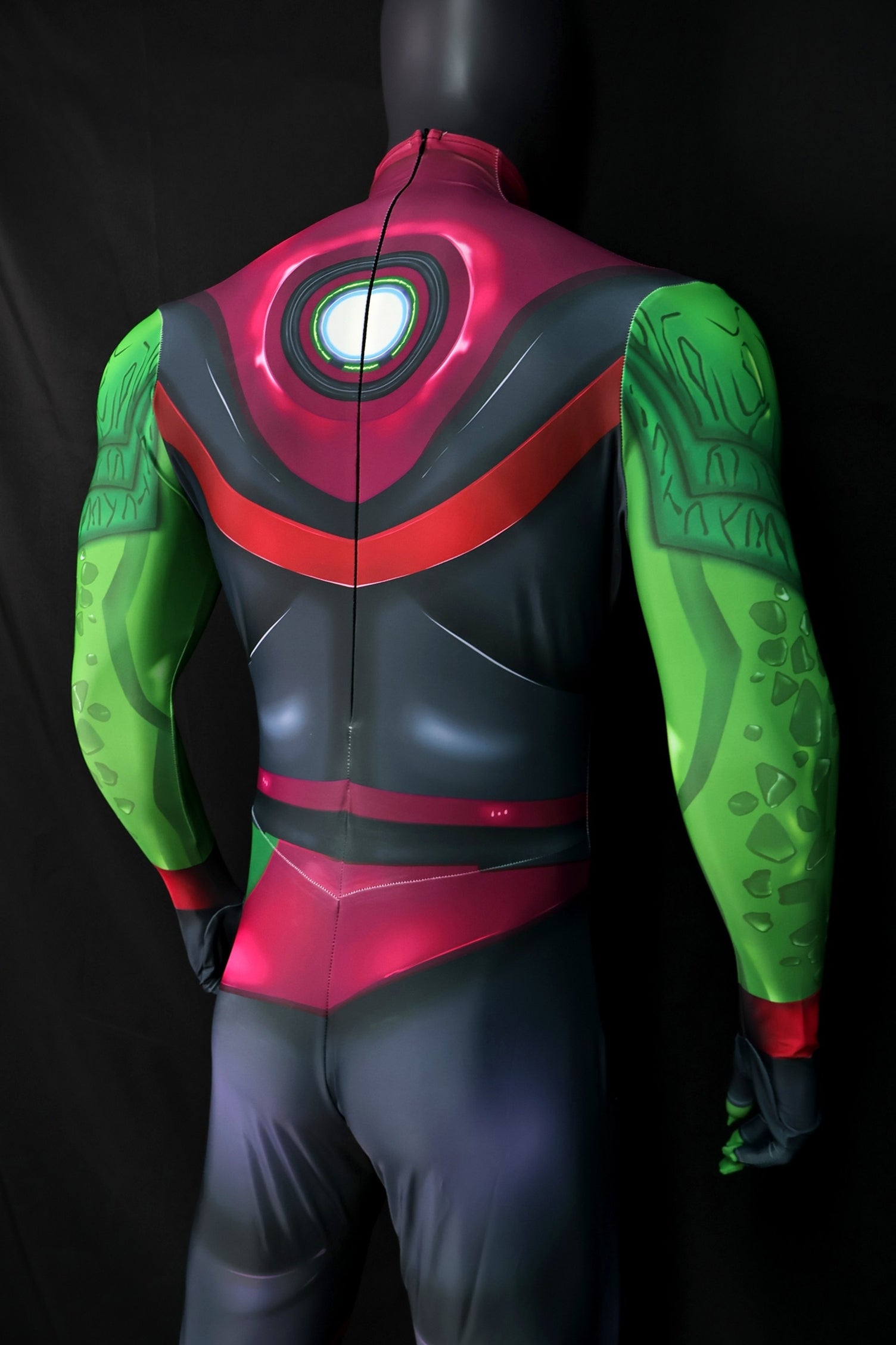 Custom Cosplay Bodysuit for Hulkling Men - Personalized Green Black Outfit