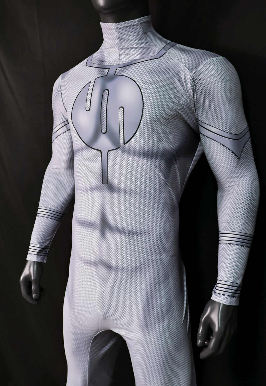 Custom Cosplay Commission Bodysuit for Viltrumite Men - White Gray Outfit