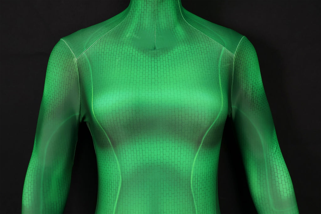 Green Warrior Cosplay Suit Women Green Undersuit