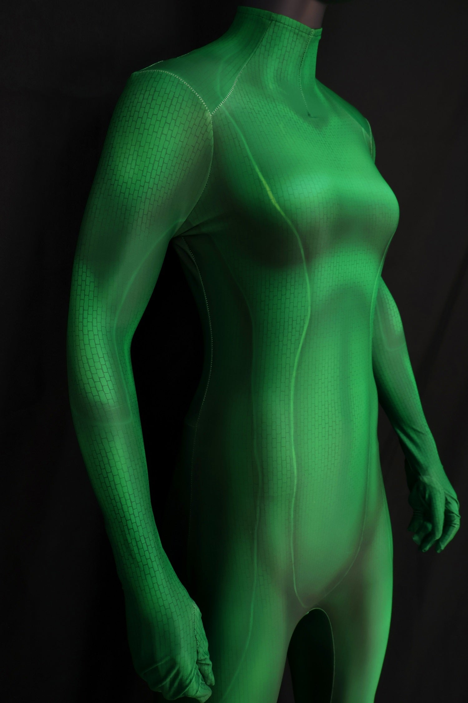 Green Warrior Cosplay Suit Women Green Undersuit